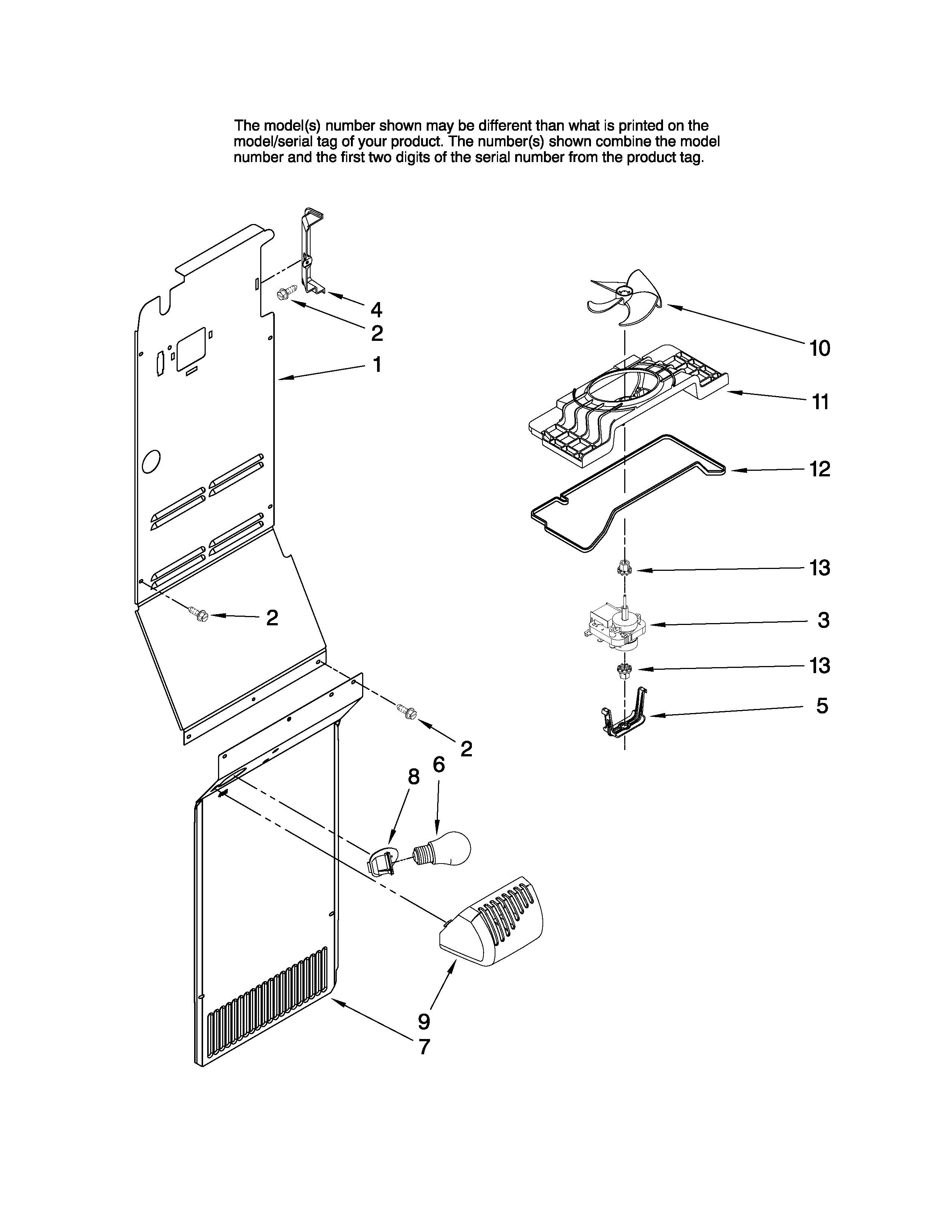 Amana AC2228HEKS14 air flow parts diagram