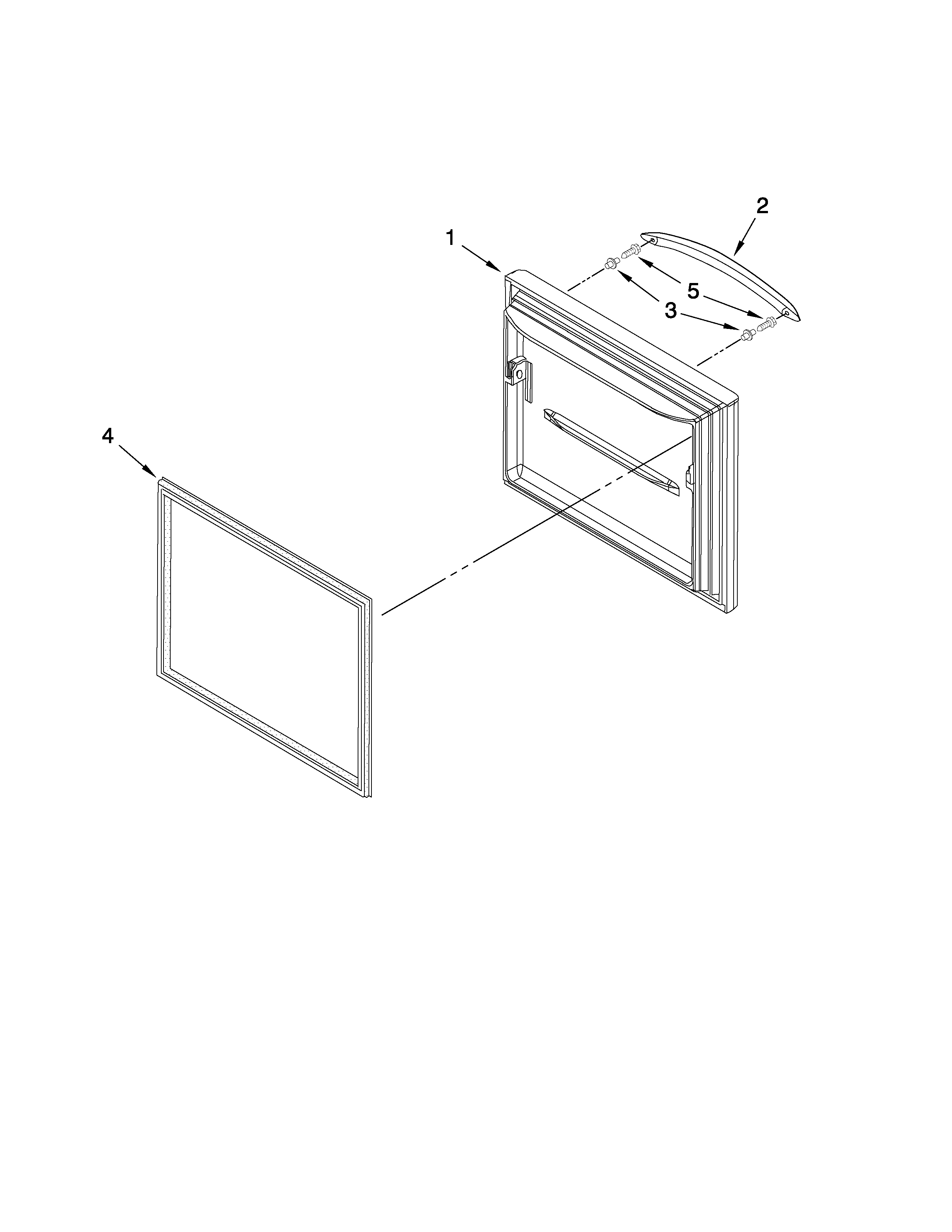 Amana ABR1927VES1 freezer door parts diagram