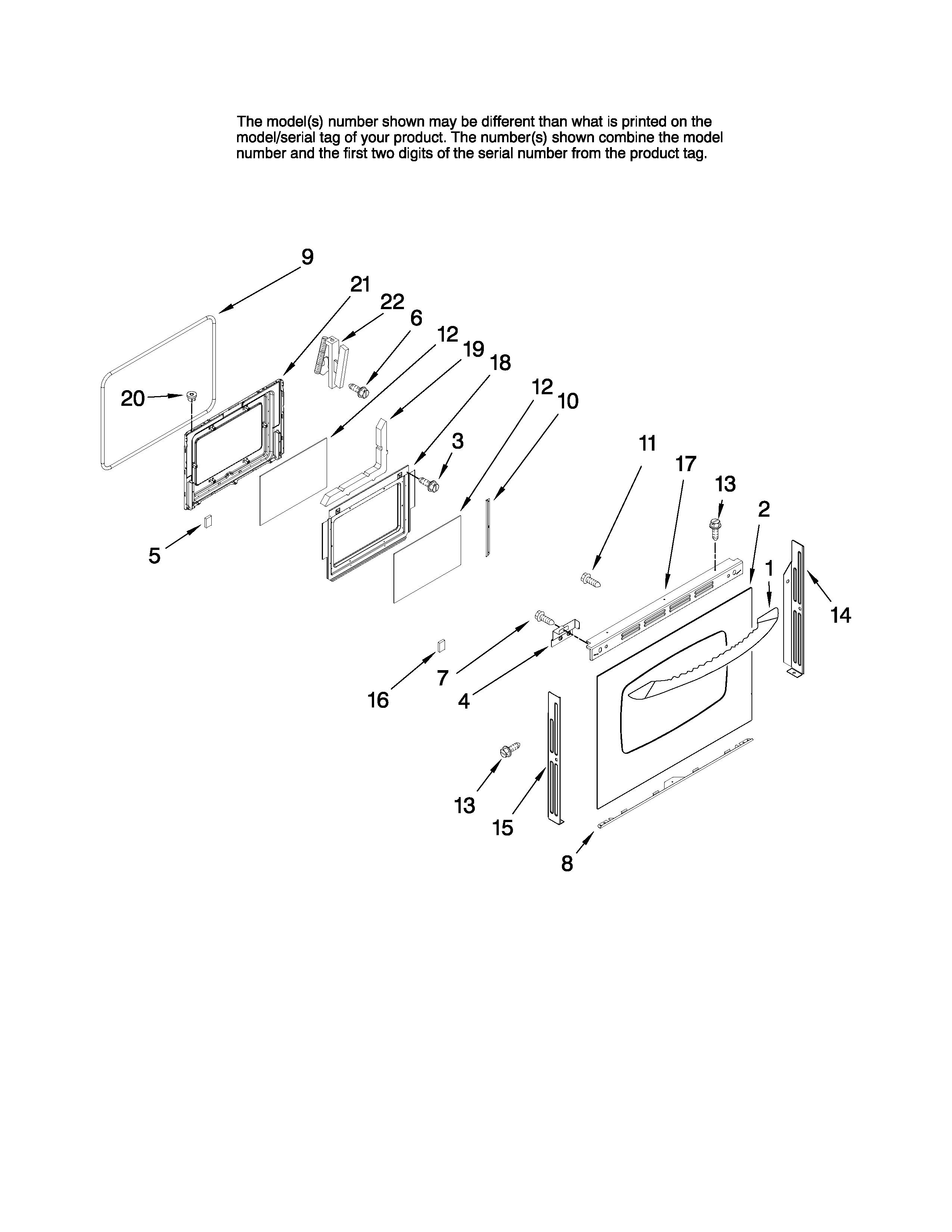 Maytag MER6751AAB23 lower door parts diagram