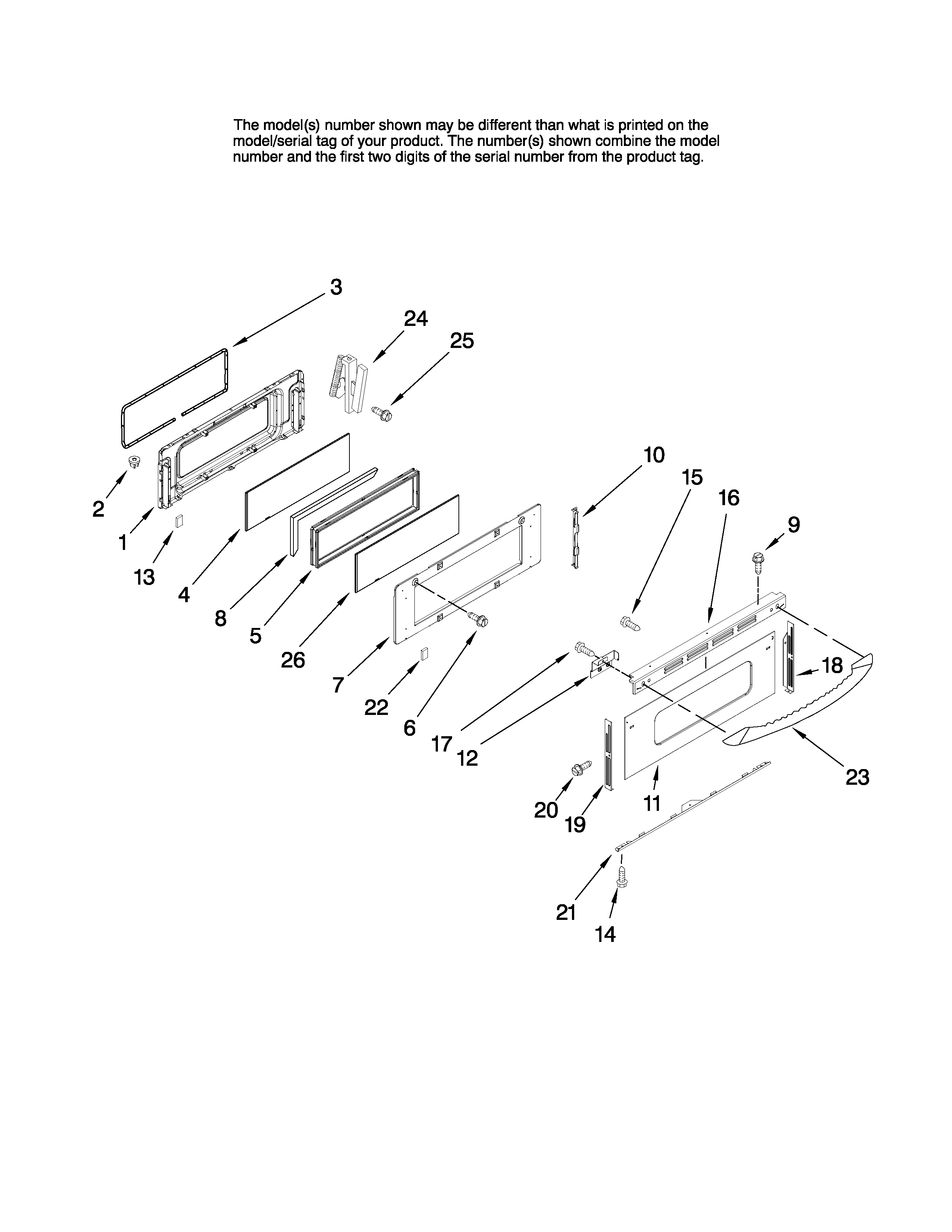 Maytag MER6751AAW24 upper door parts diagram