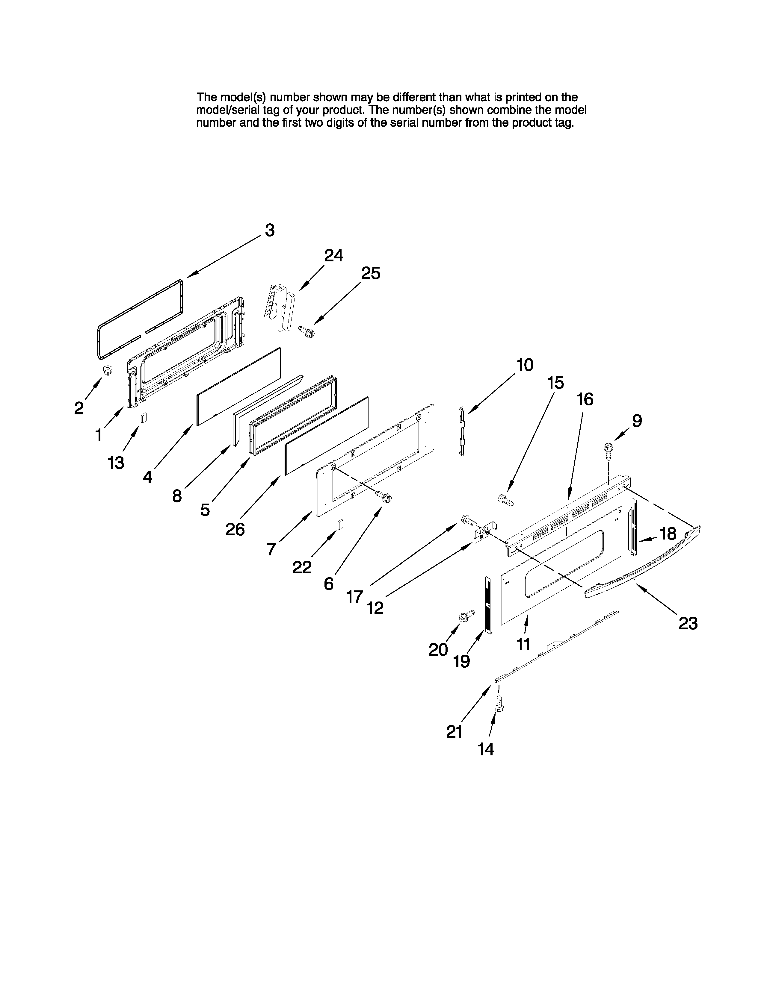Maytag MER6875BAF17 upper door parts diagram