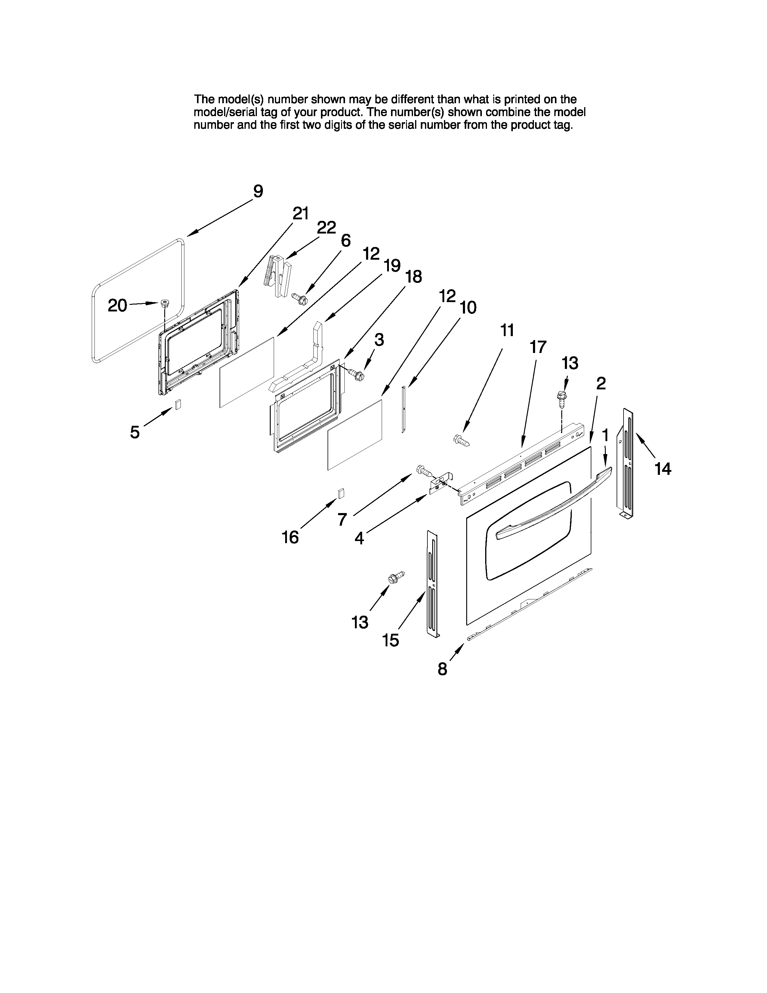 Maytag MER6875BAF17 lower door parts diagram