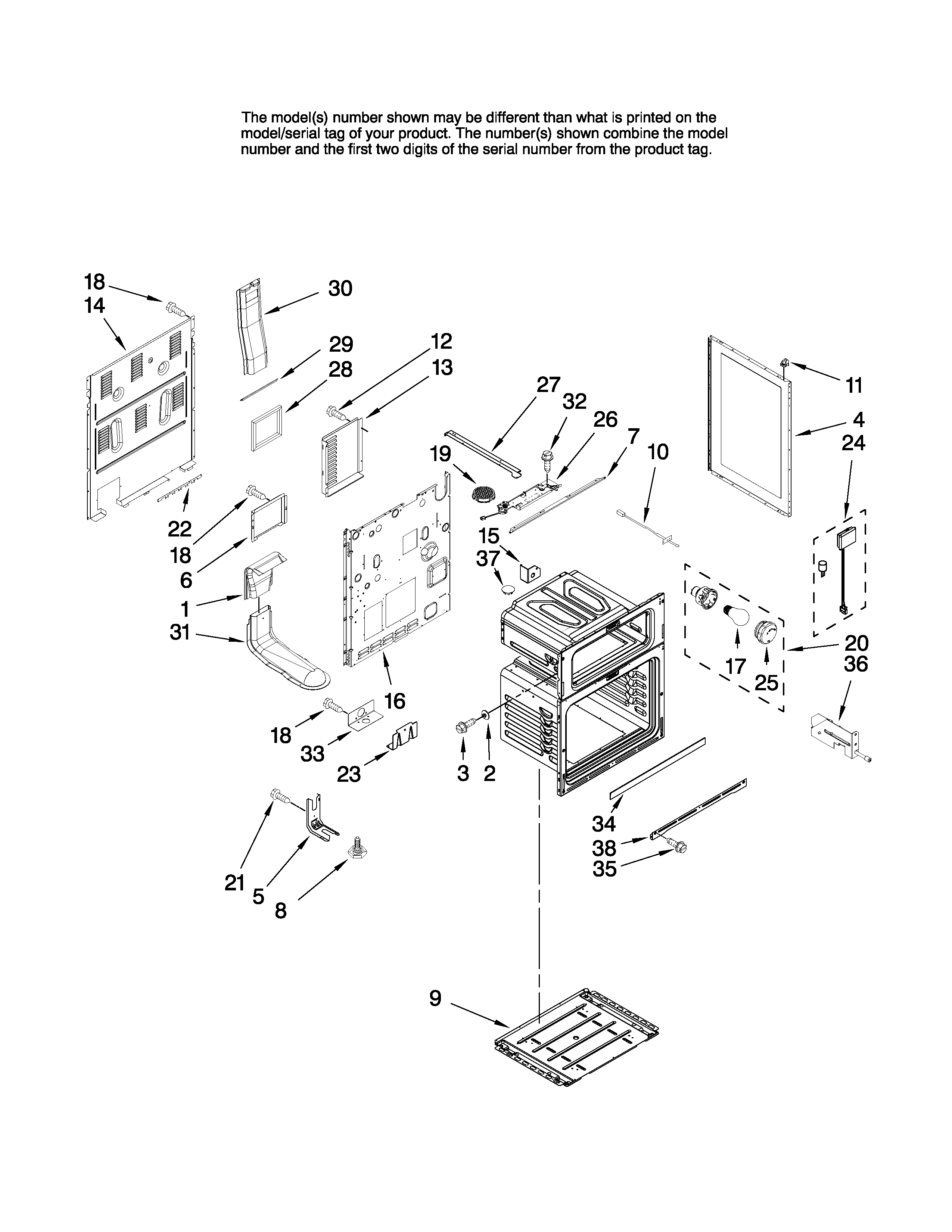 Maytag MER6775BCB17 chassis parts diagram