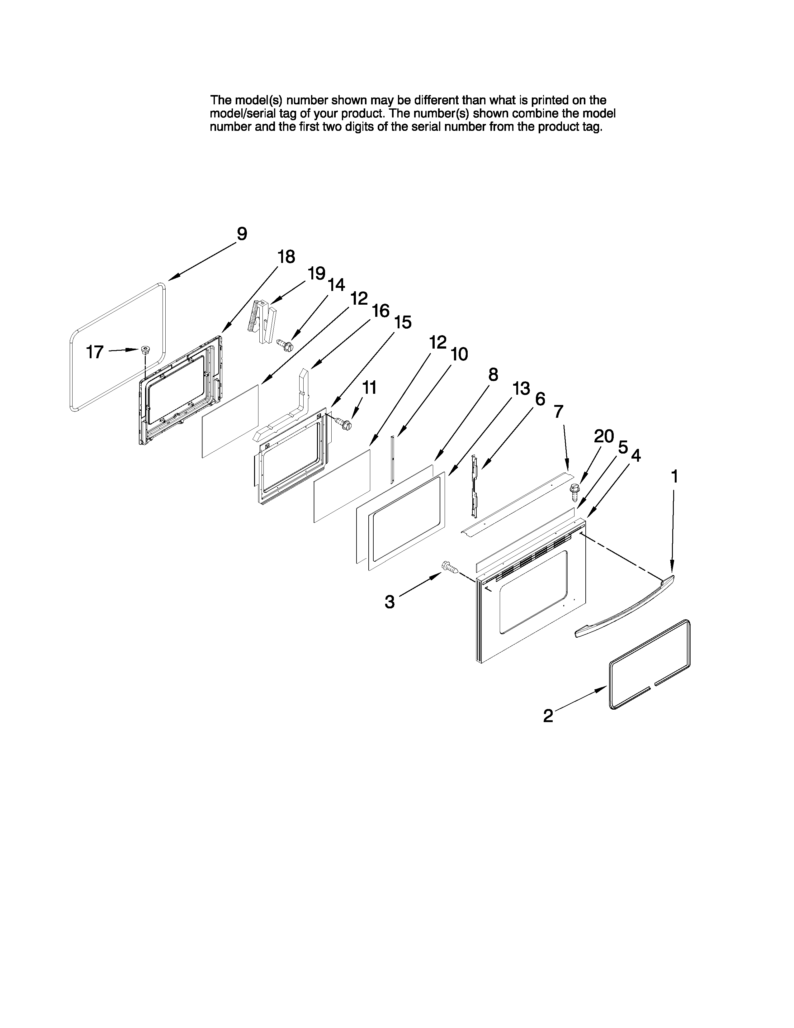 Maytag MER6775BCS17 lower door parts diagram