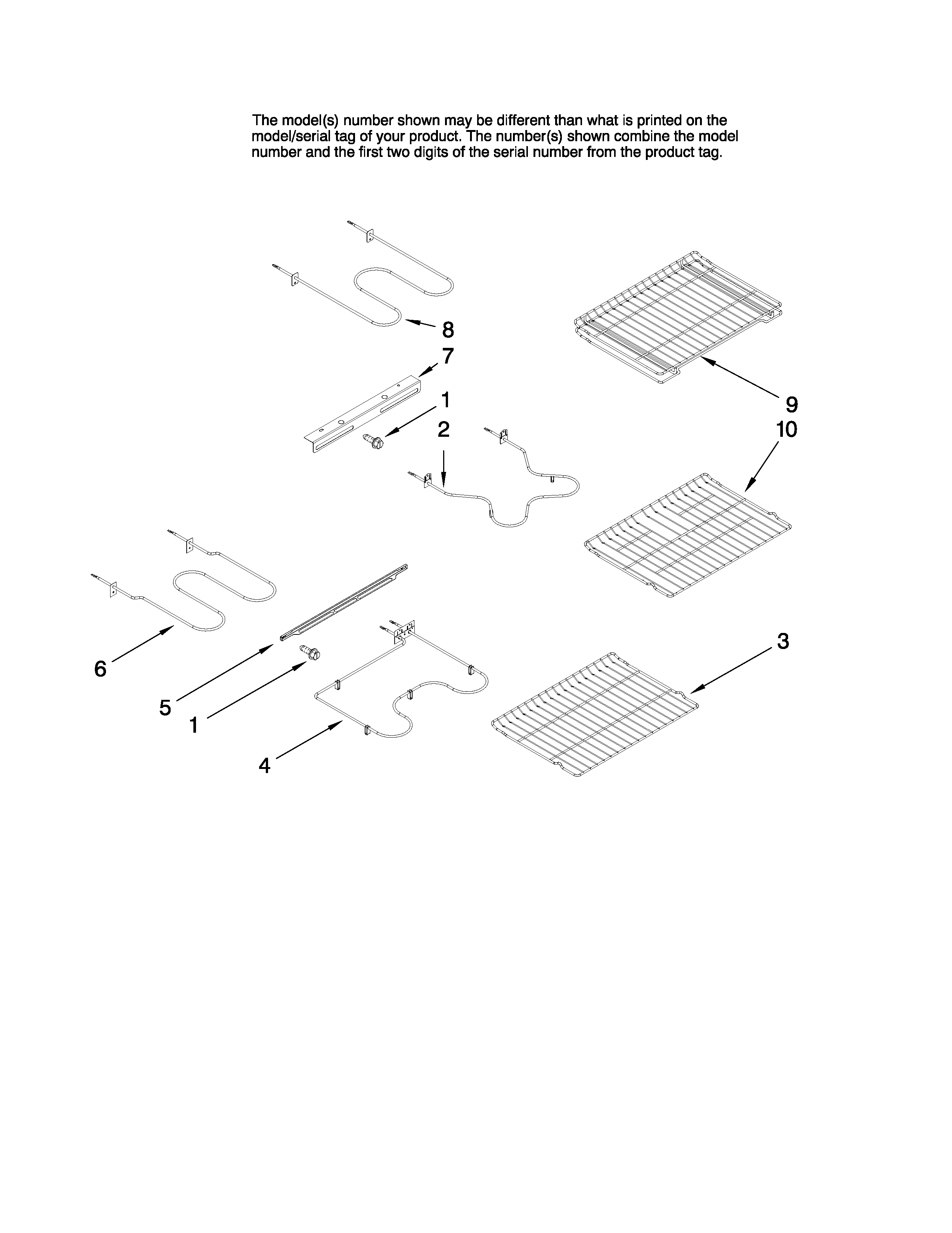 Maytag MER6775BCS17 rack and element parts diagram