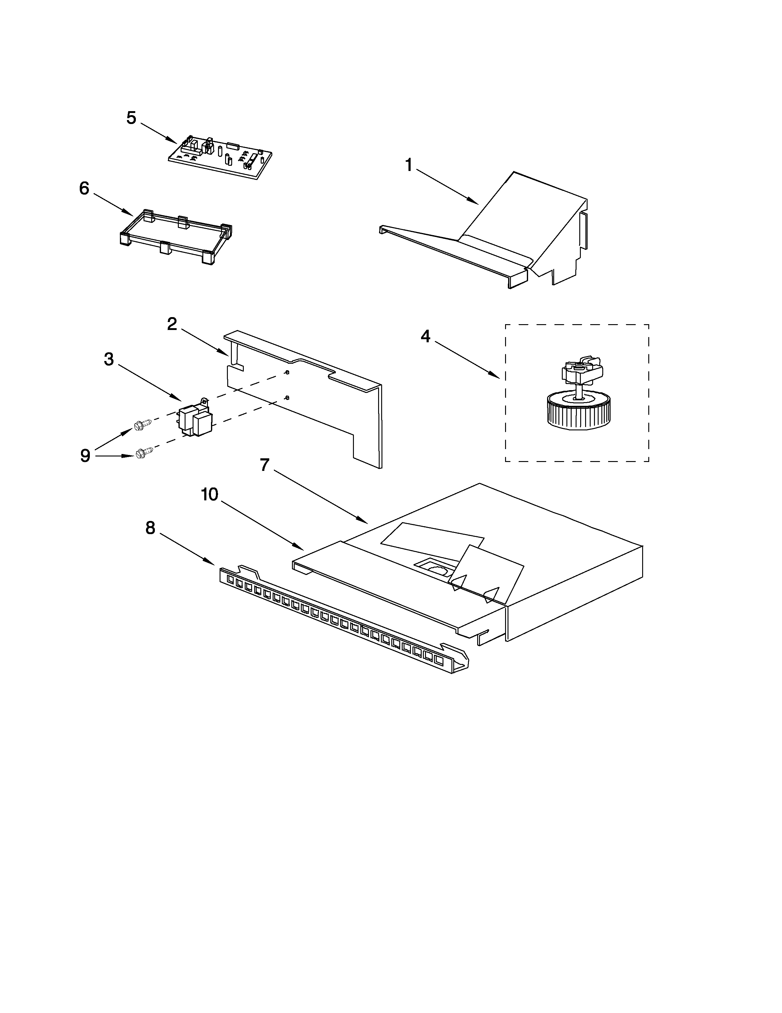 KitchenAid KBMS1454SBT0 top venting parts diagram