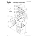 Whirlpool WTW6800WB1 top and cabinet parts diagram