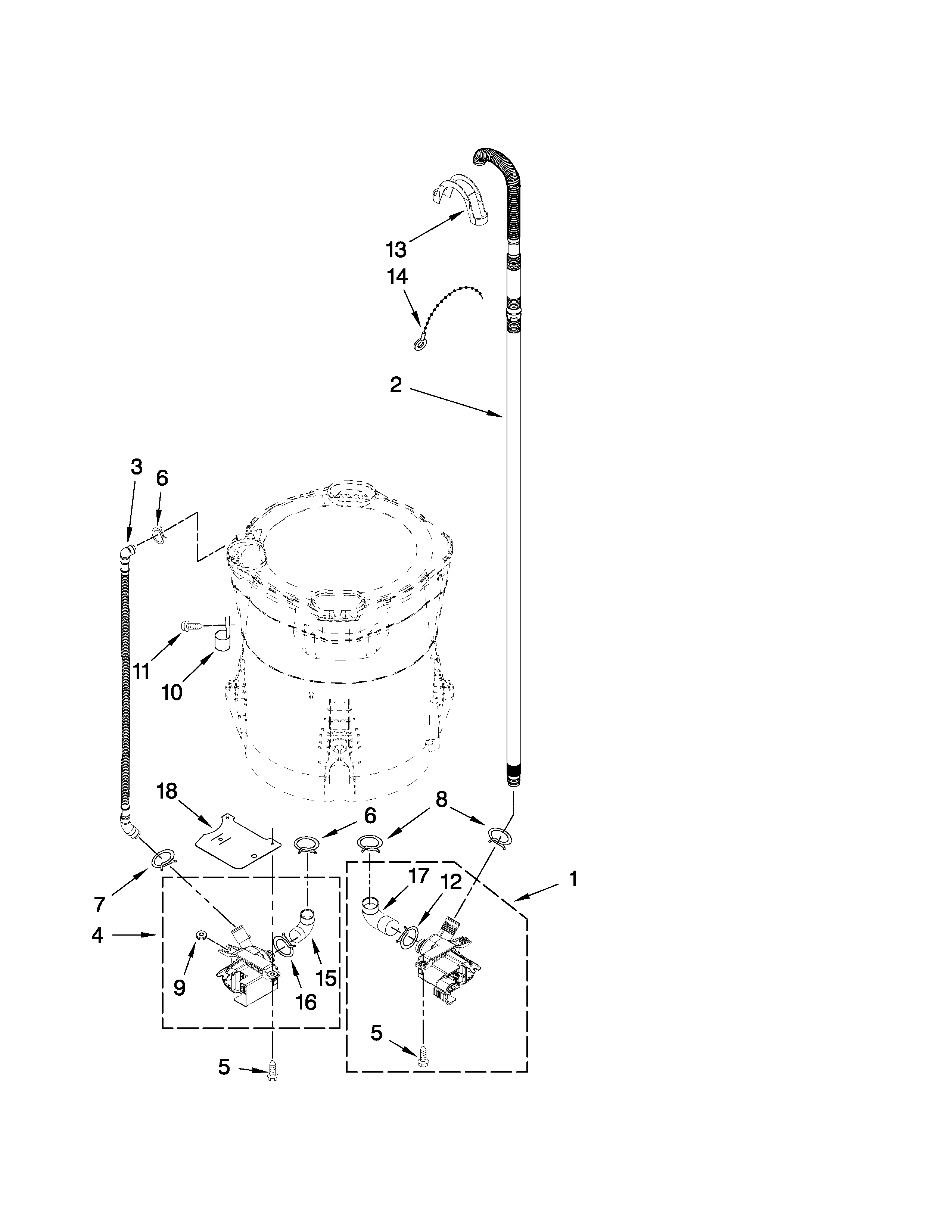 Whirlpool WTW6800WL1 pump parts diagram
