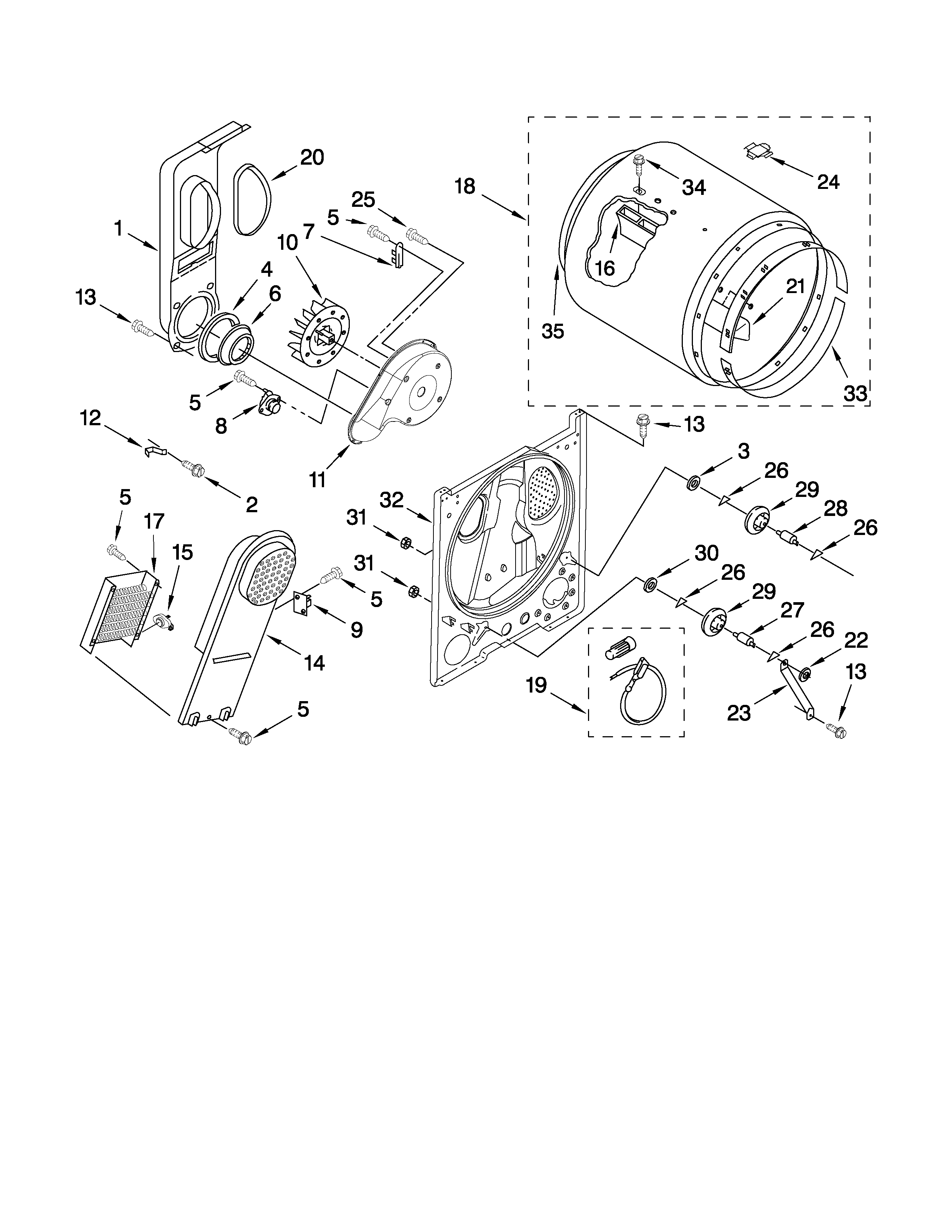 Roper RED4440VQ1 bulkhead parts diagram
