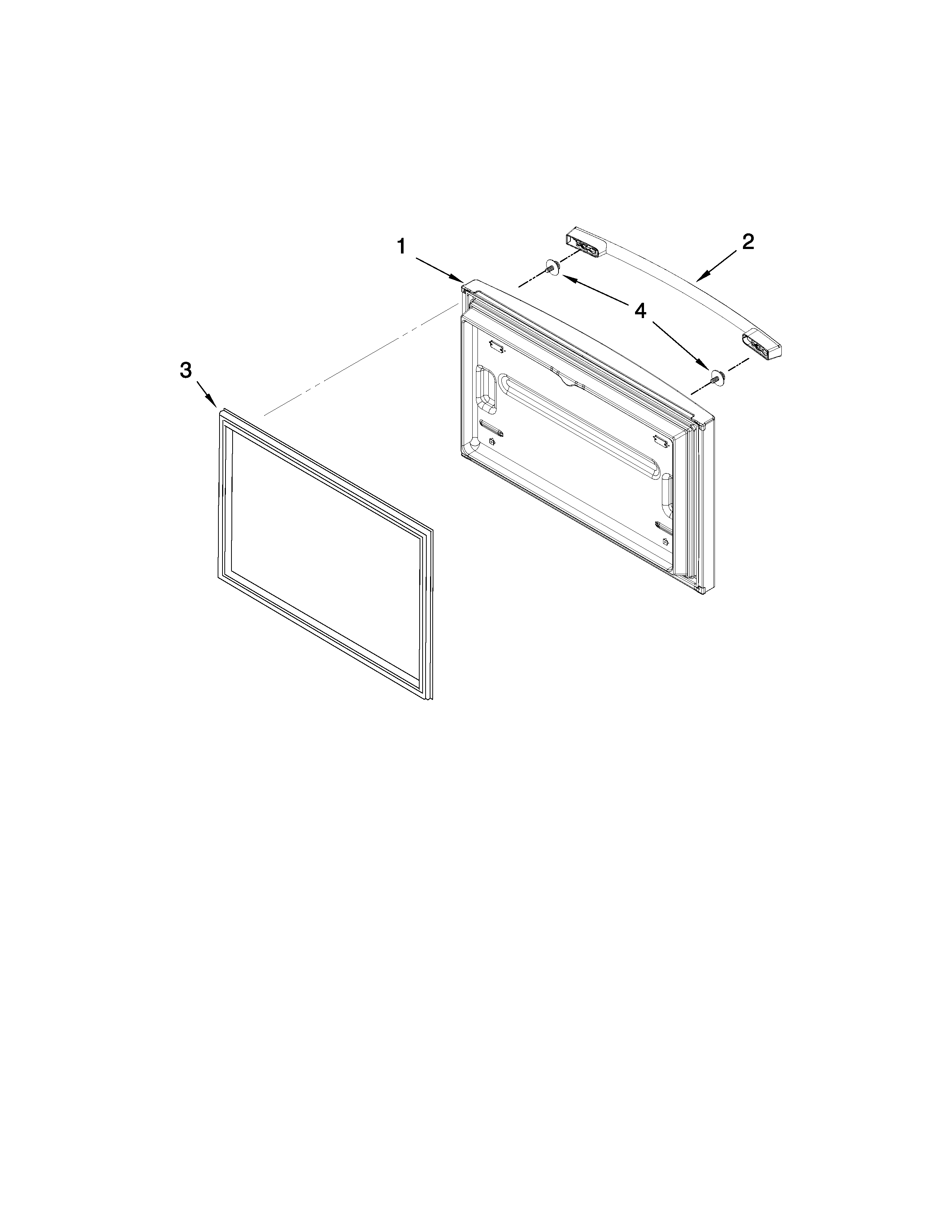 Whirlpool GX2SHDXVY00 freezer door parts diagram