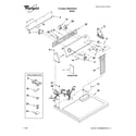 Whirlpool WED5100VQ1 top and console parts diagram