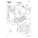 Whirlpool WED5510VQ1 cabinet parts diagram