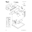 Whirlpool WED5200VQ1 top and console parts diagram