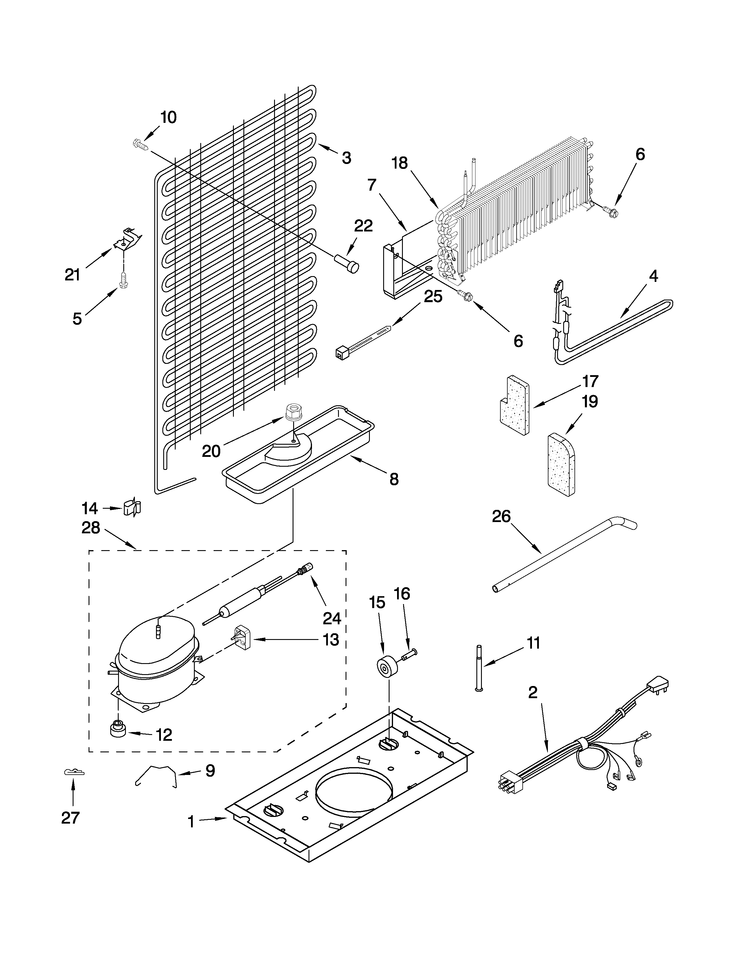 Estate T6TXNWFWQ00 unit parts diagram