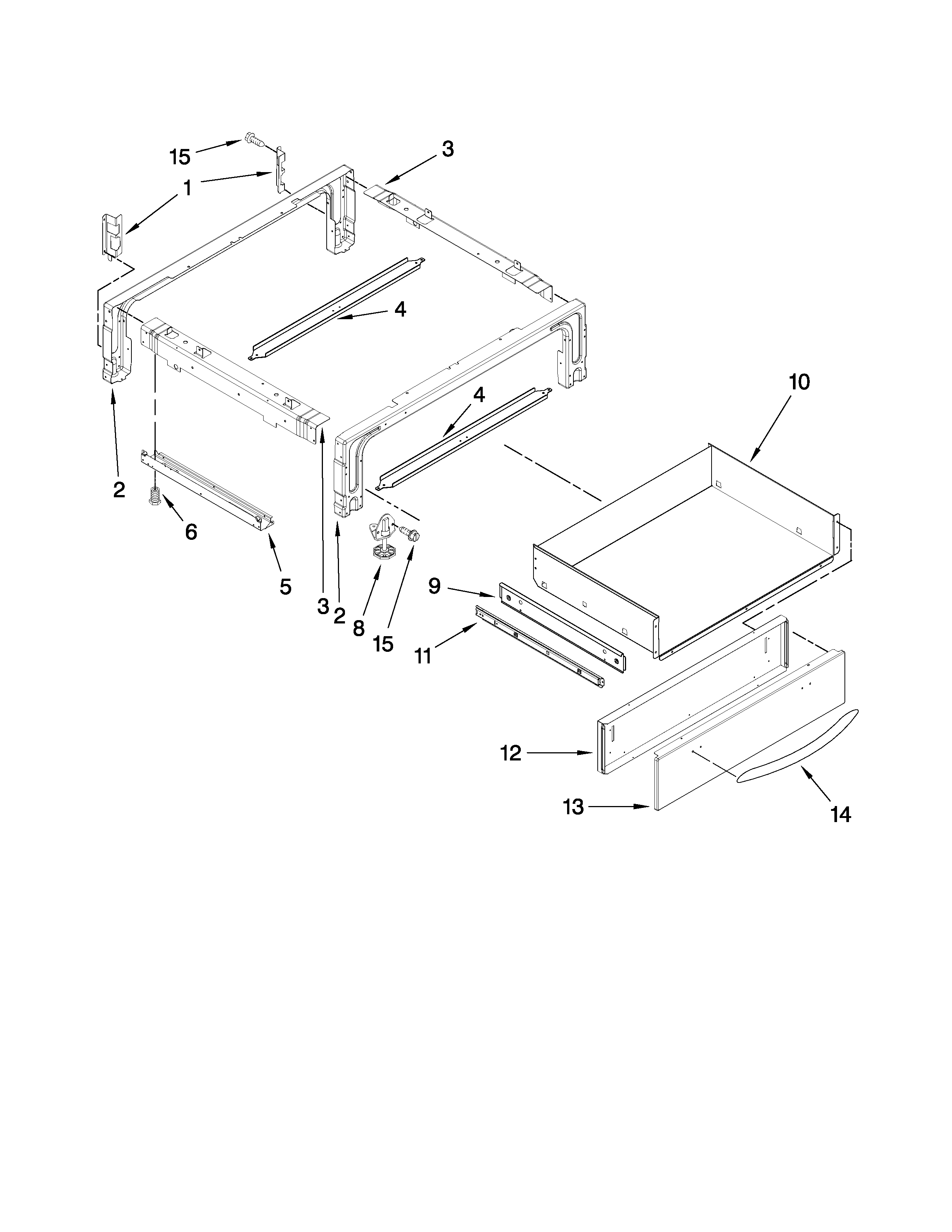 KitchenAid KESK901SSS06 drawer parts diagram