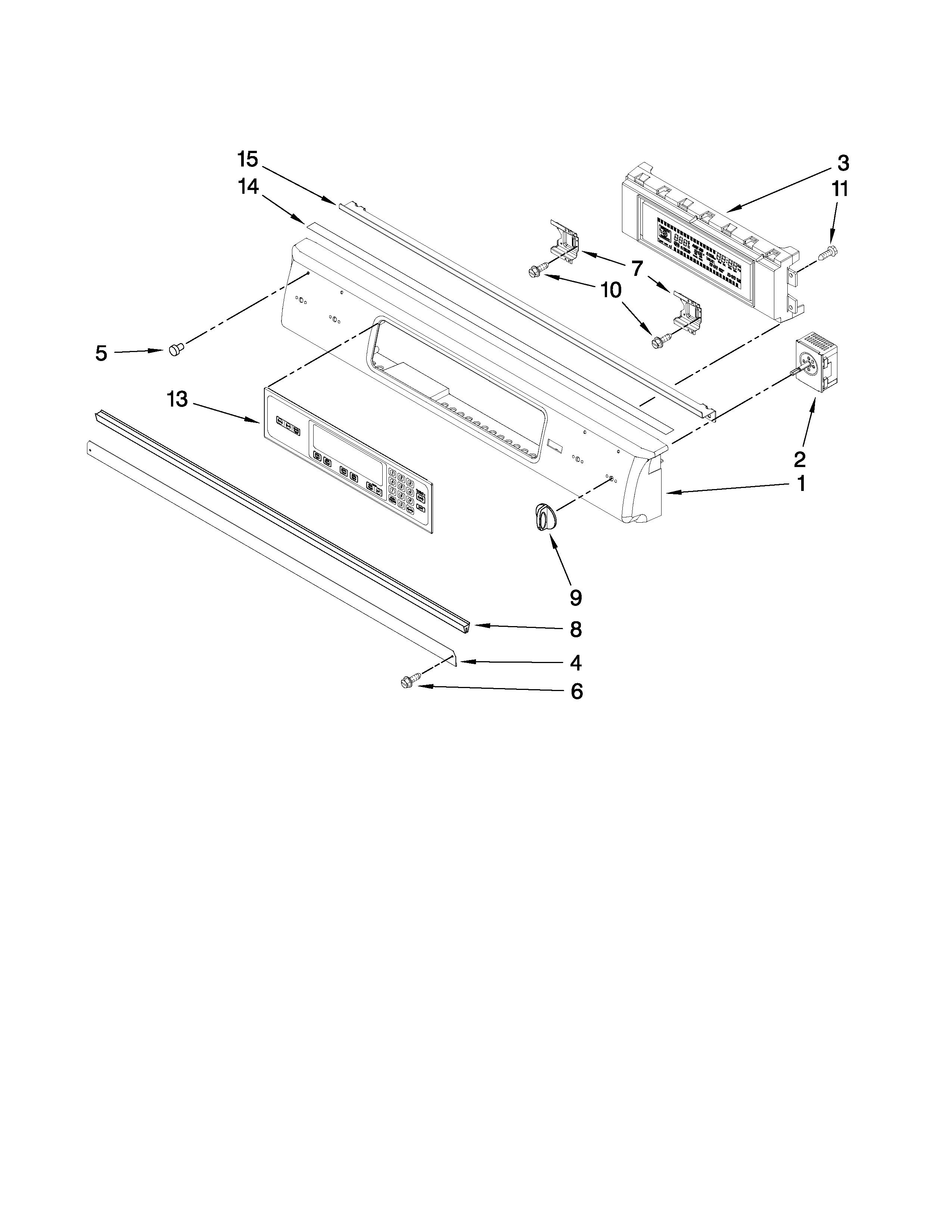 KitchenAid KESK901SSS06 control panel parts diagram