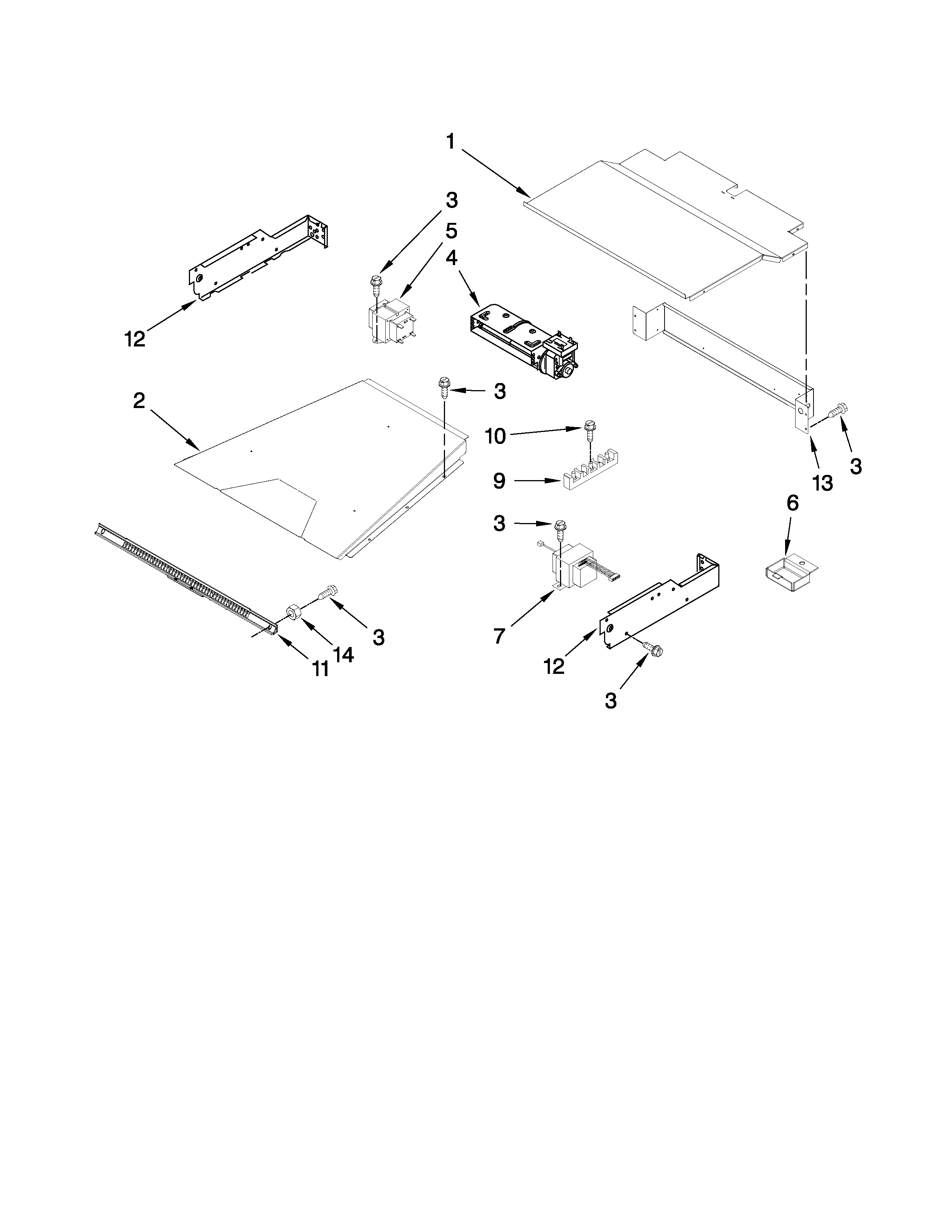 KitchenAid KEBU208SSS03 top venting parts diagram