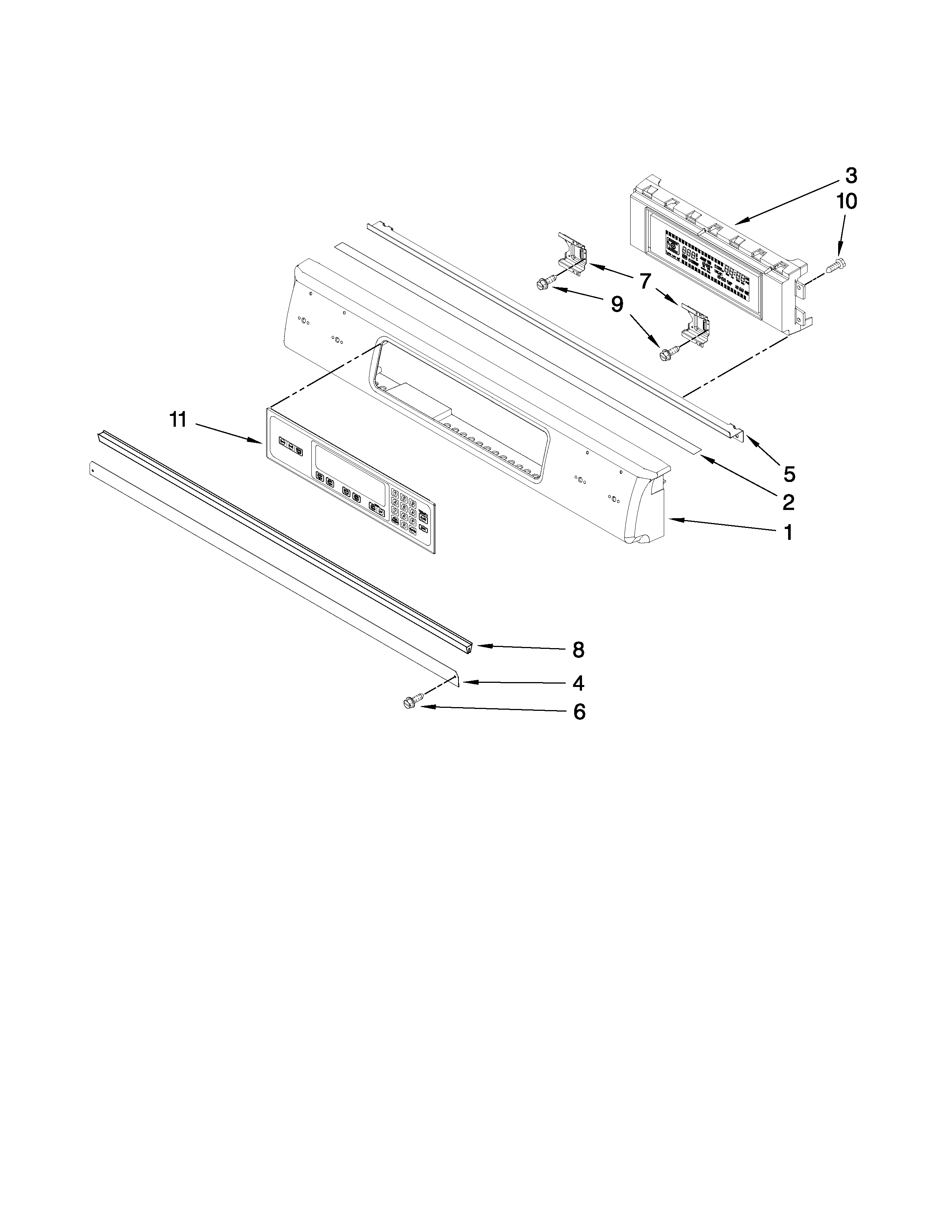 KitchenAid YKESS908SS03 control panel parts diagram