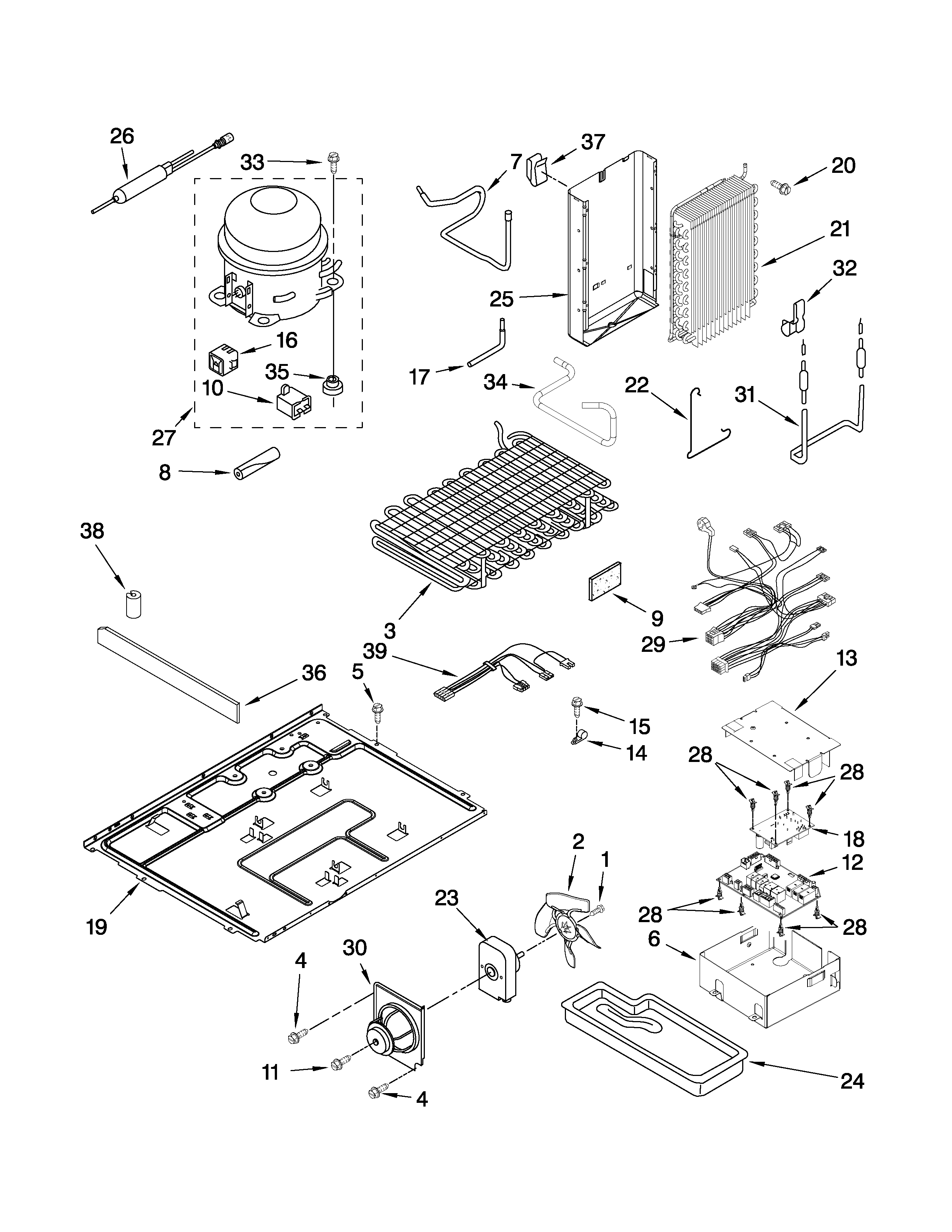 Whirlpool 6EC3FHKXWQ00 unit parts diagram