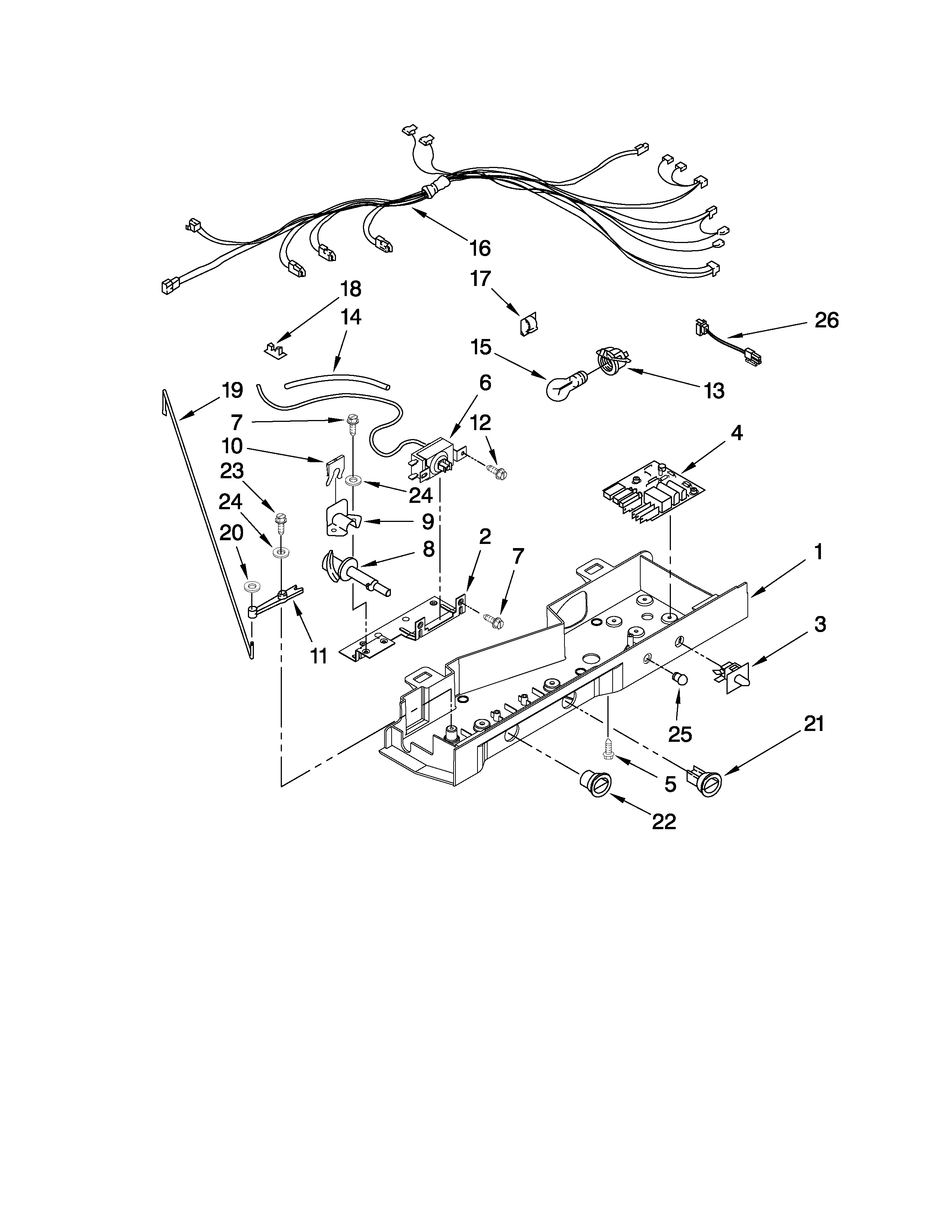 Whirlpool ED5NHGXVQ01 control parts diagram
