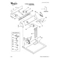 Whirlpool YWED5200VQ1 top and console parts diagram