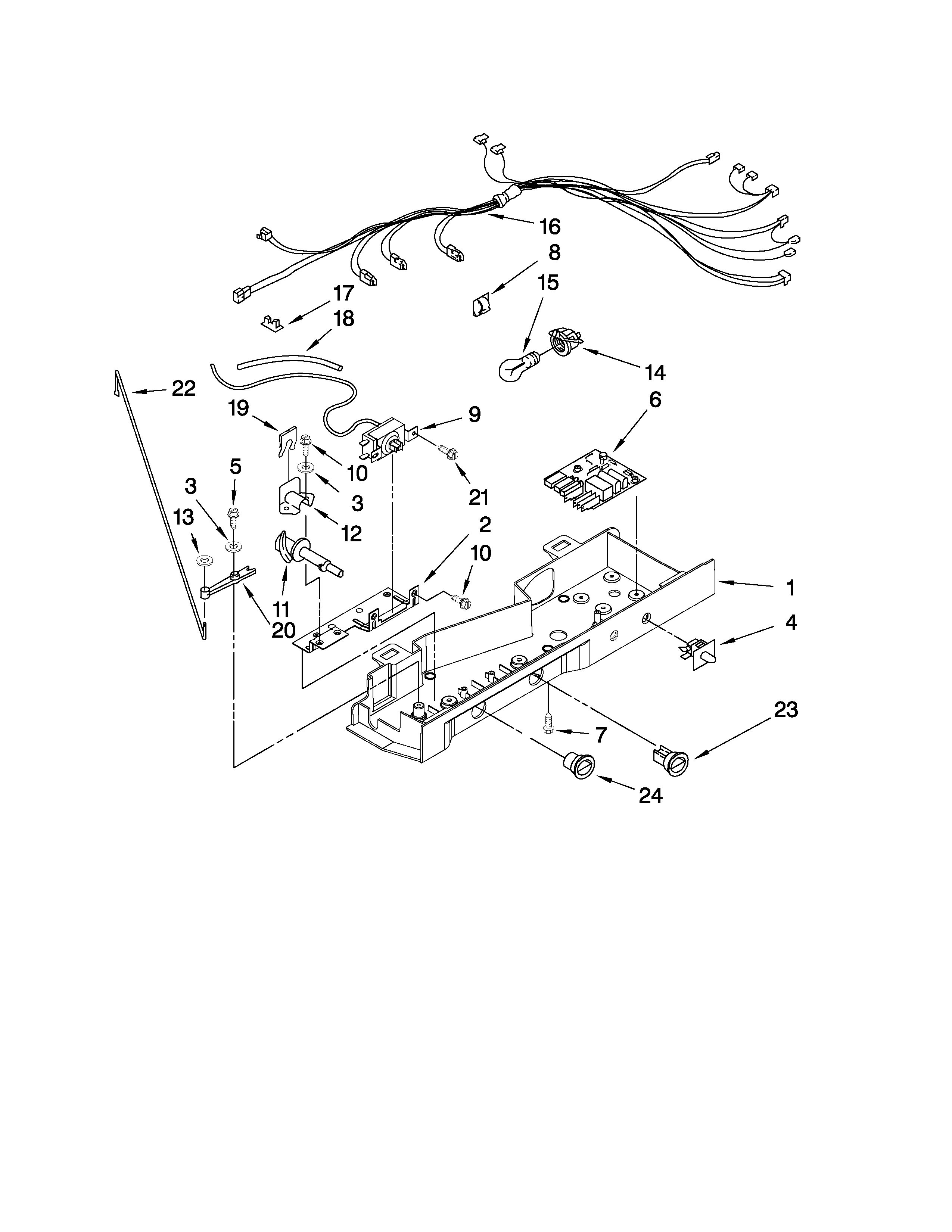 Whirlpool BRS70EBANA01 control parts diagram
