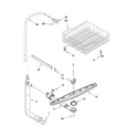 Crosley CUD6710WQ0 upper dishrack and water feed parts diagram