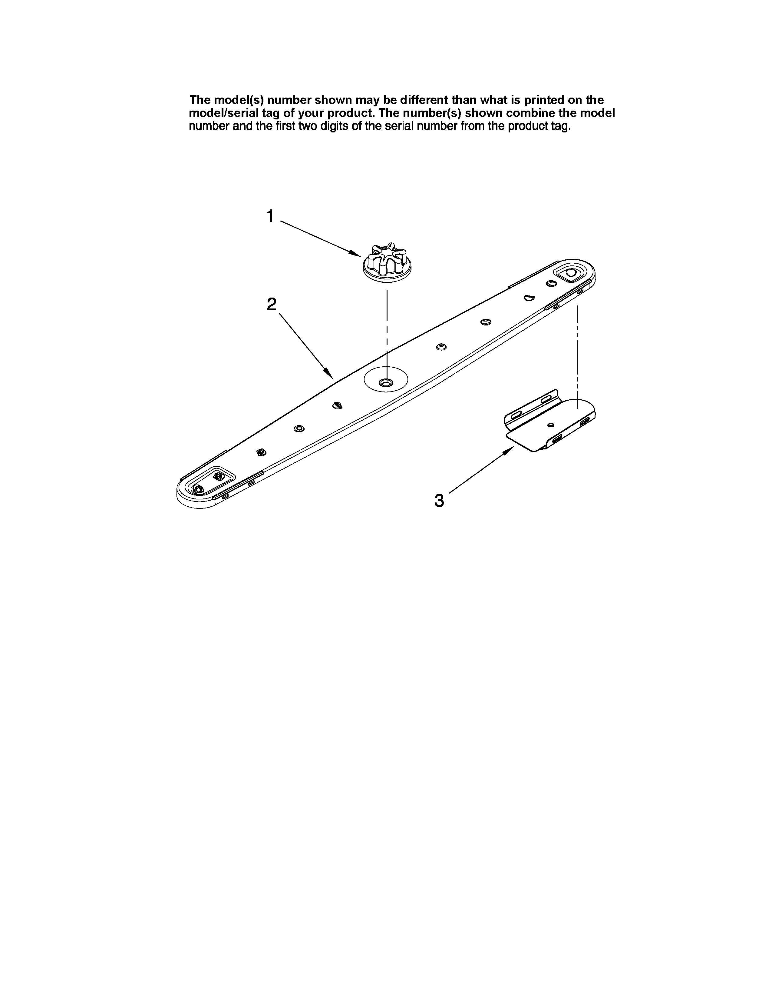 Maytag MDB7851AWW44 lower washarm parts diagram