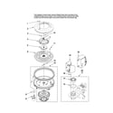 Maytag MDBH945AWQ42 pump and motor parts diagram