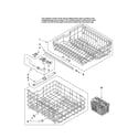 Maytag MDBH945AWQ42 upper and lower rack parts diagram