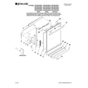 Jenn-Air JDB1095AWW45 door and panel parts diagram