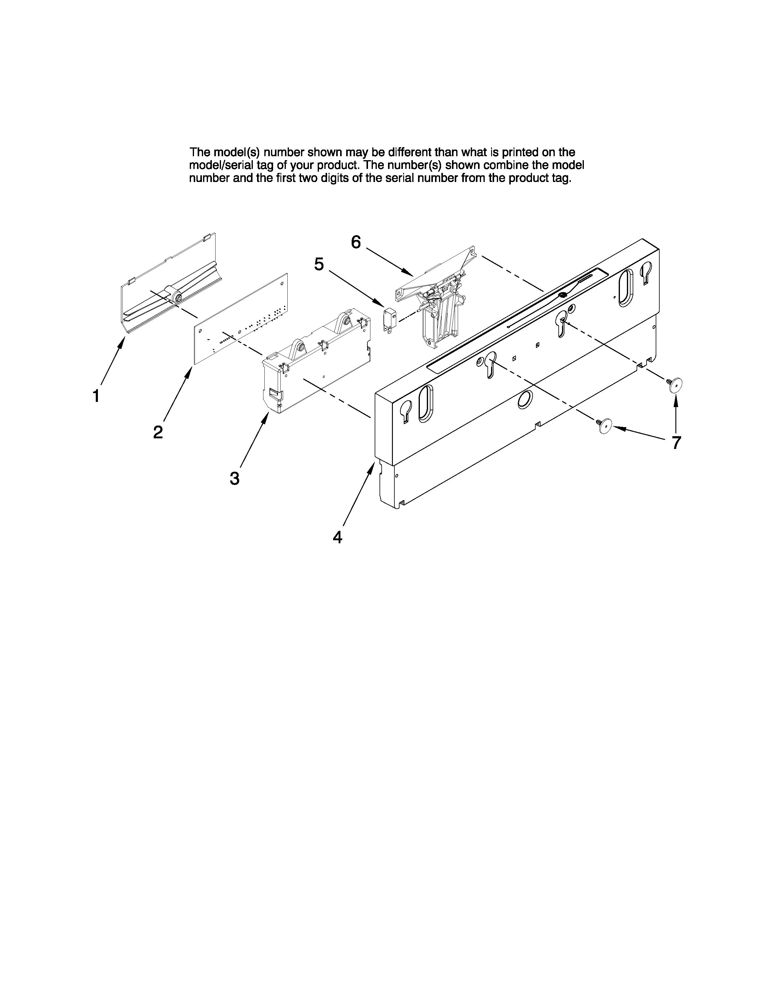 Jenn-Air JDB1095AWB42 control panel parts diagram