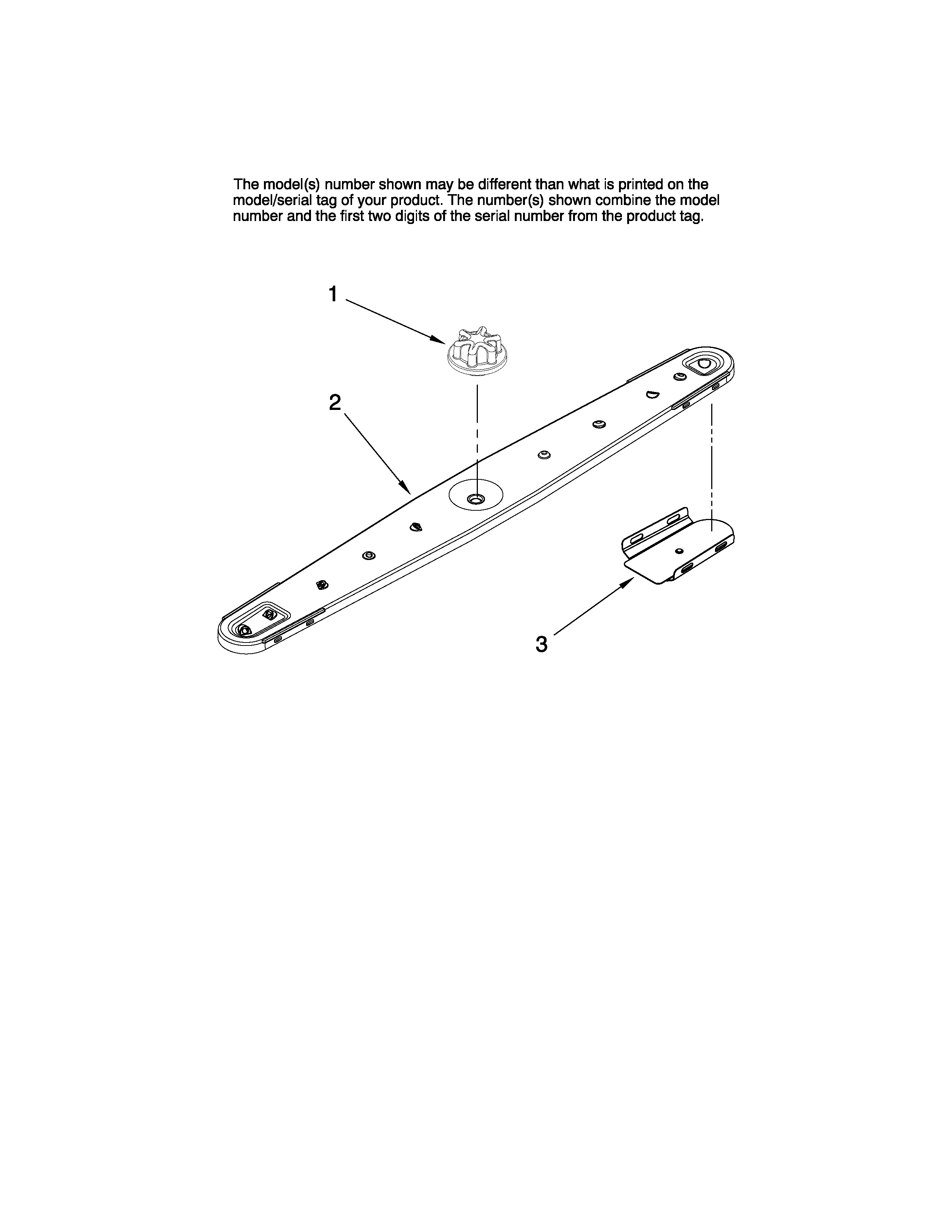 Jenn-Air JDB1095AWB42 lower washarm parts diagram