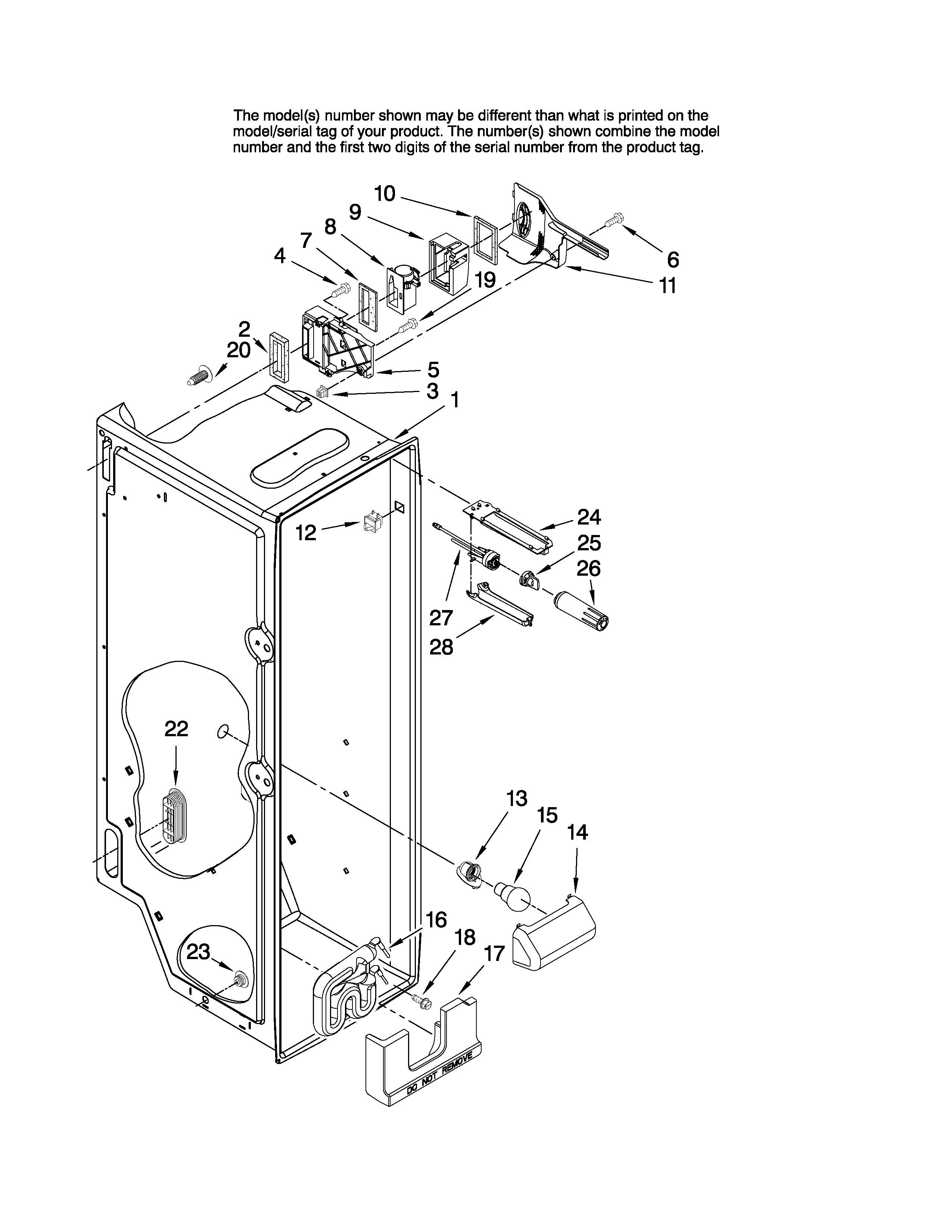Amana AS2626GEKW13 refrigerator liner parts diagram