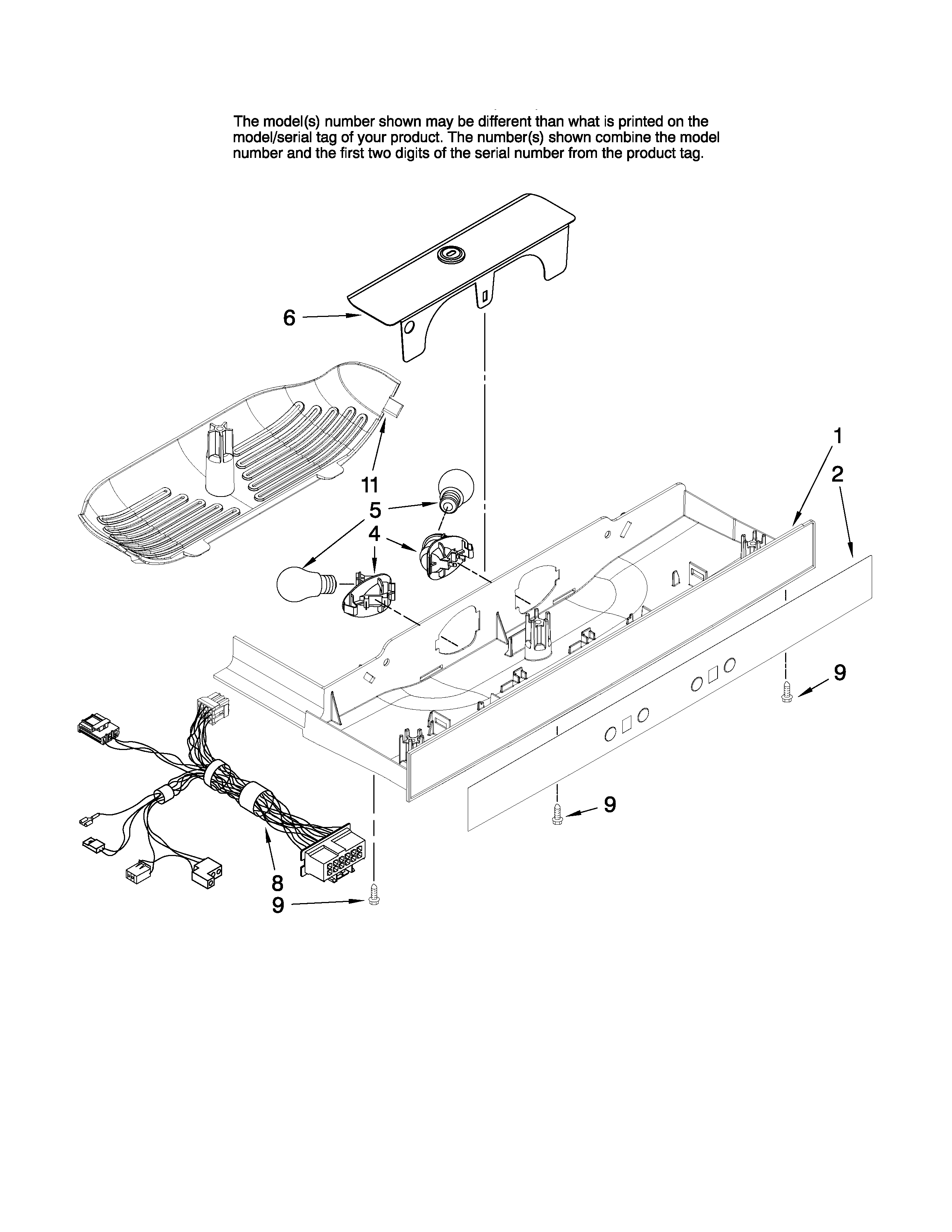 Jenn-Air JS2628HEKB13 control parts diagram