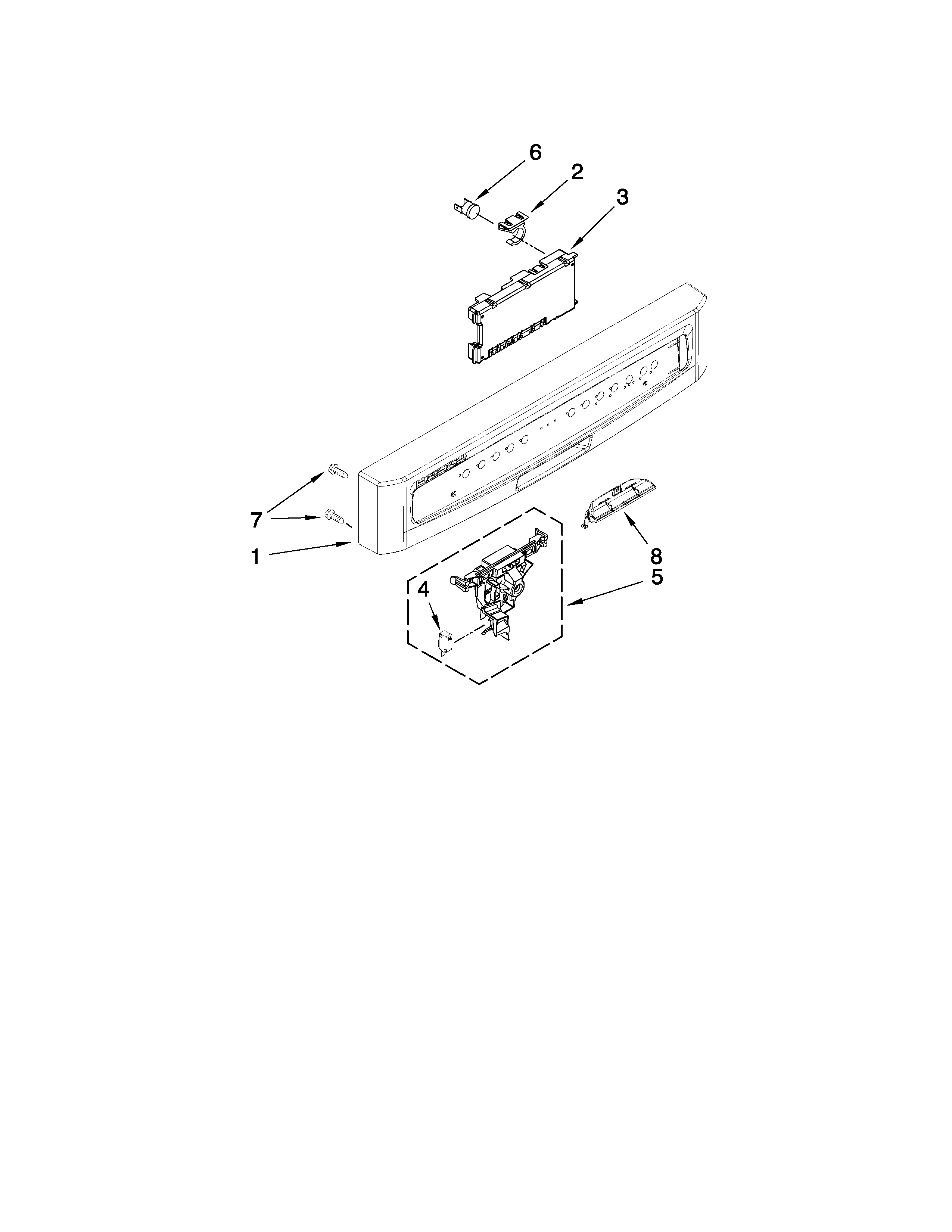 Maytag MDB7809AWM0 control panel parts diagram