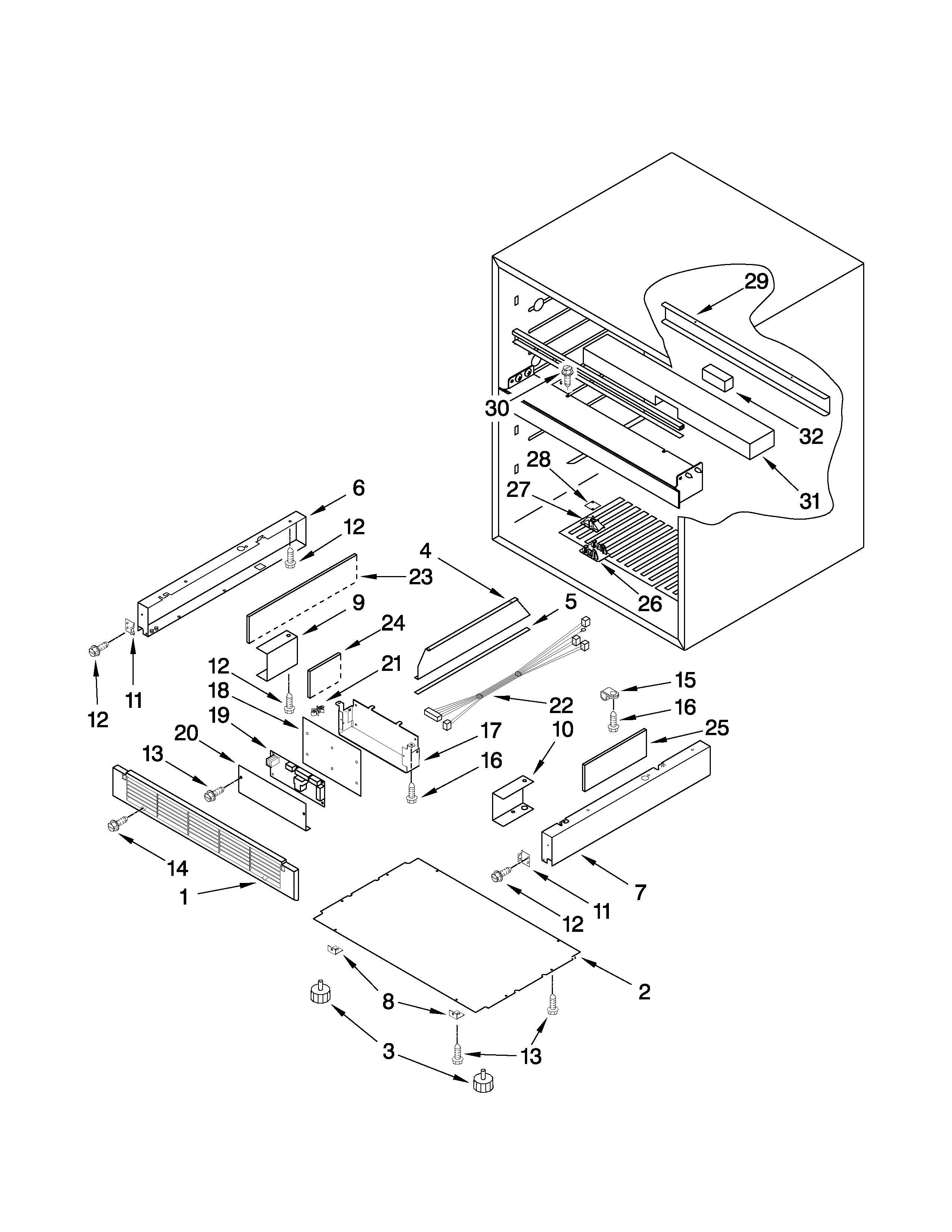 Jenn-Air JUD248RCCX00 liner parts diagram