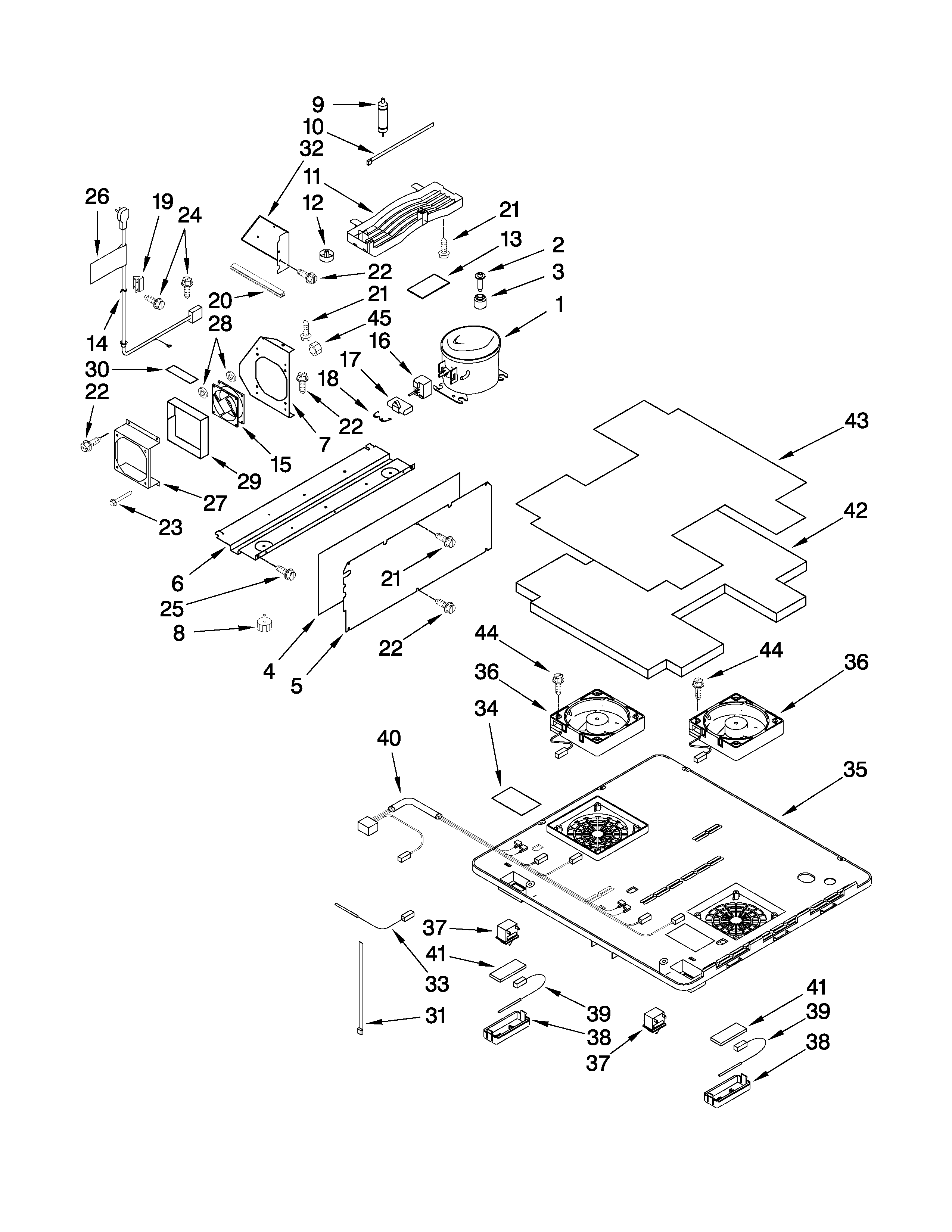 Jenn-Air JUD248RCCX00 unit parts diagram