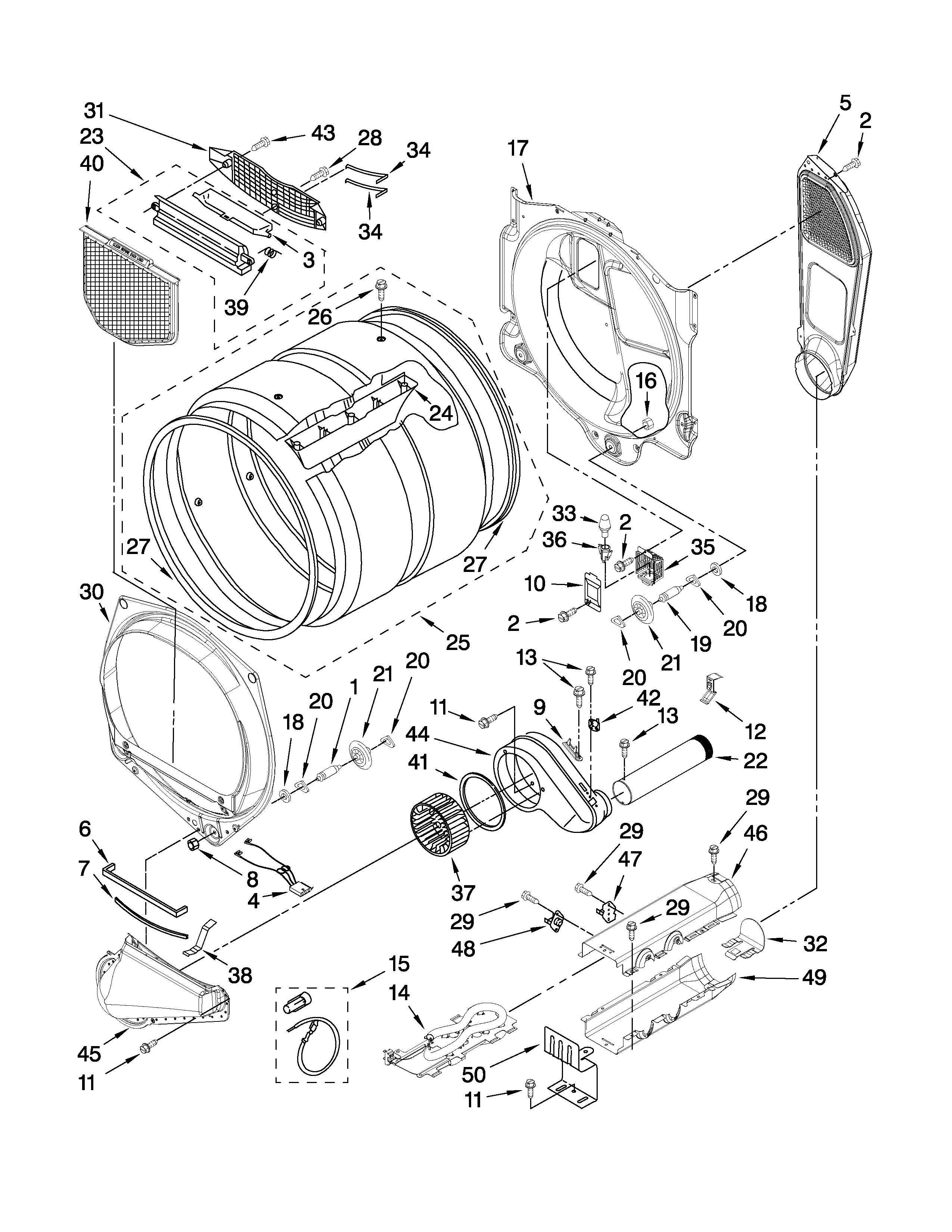 Maytag MEDE300VW1 bulkhead parts diagram