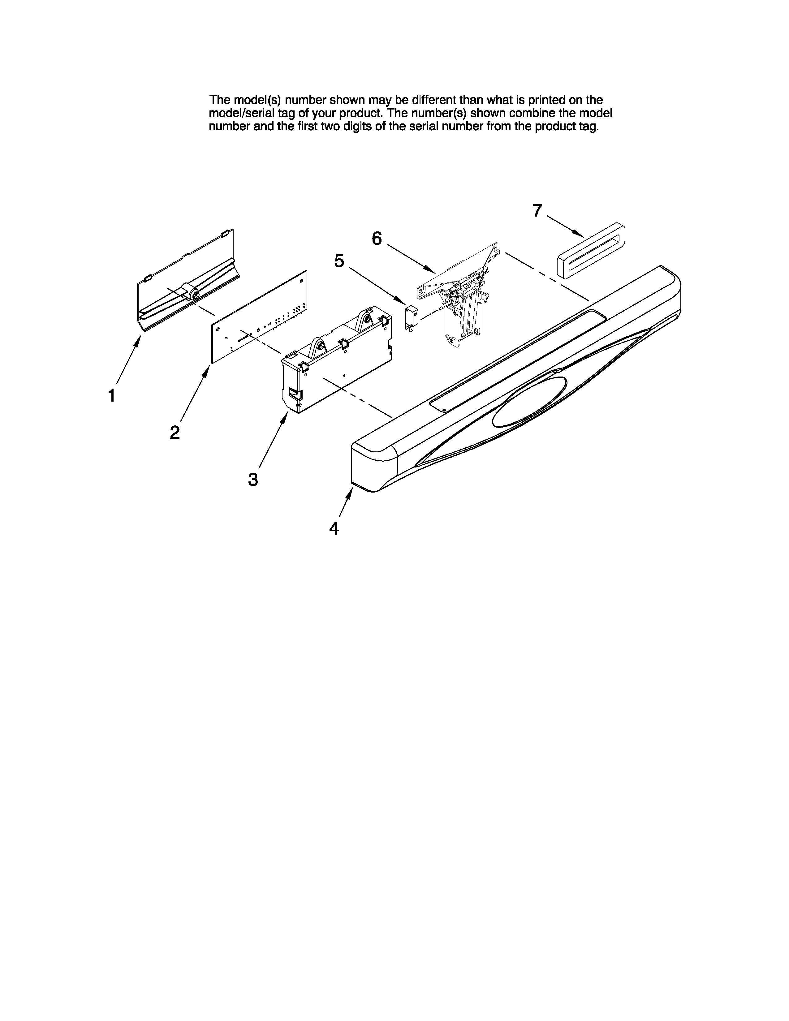 Maytag MDB4651AWW0 control panel parts diagram