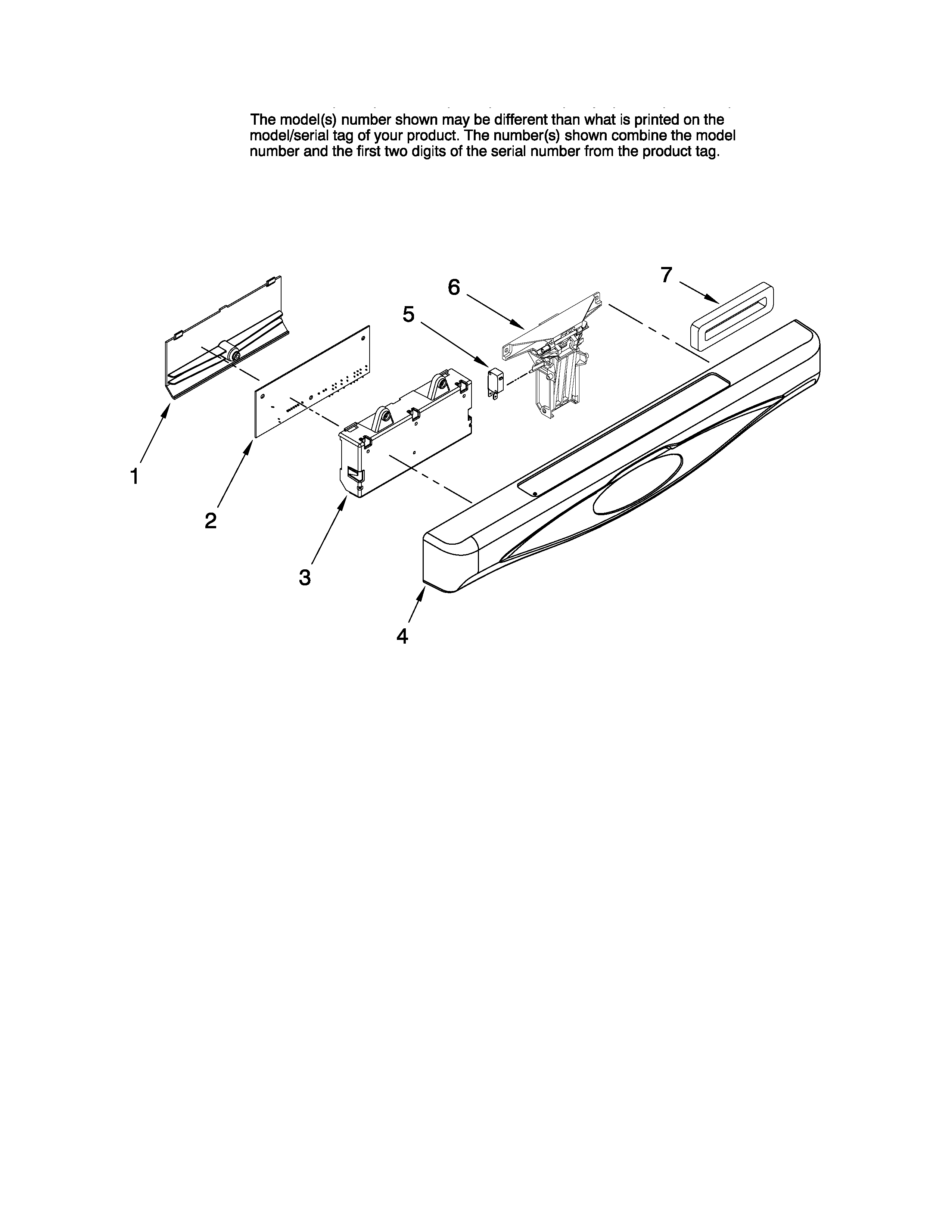 Maytag MDB5601AWW0 control panel parts diagram