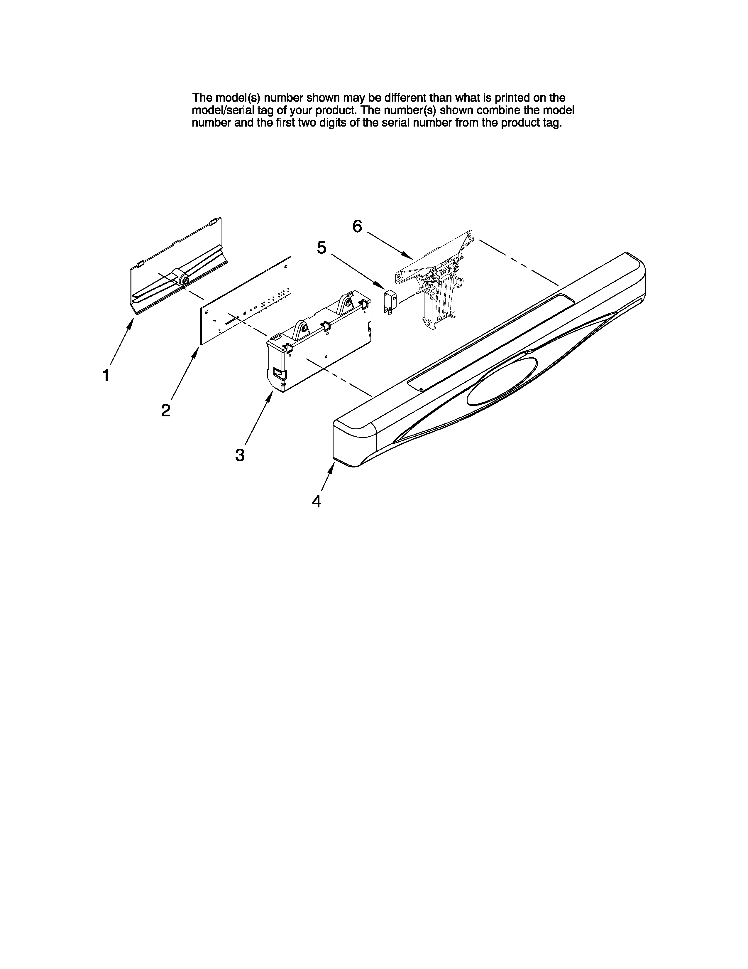 Maytag MDB6702AWB0 control panel parts diagram