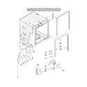Maytag MDB6702AWB0 tub and frame parts diagram