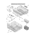 Maytag MDB6702AWB0 upper and lower rack parts diagram