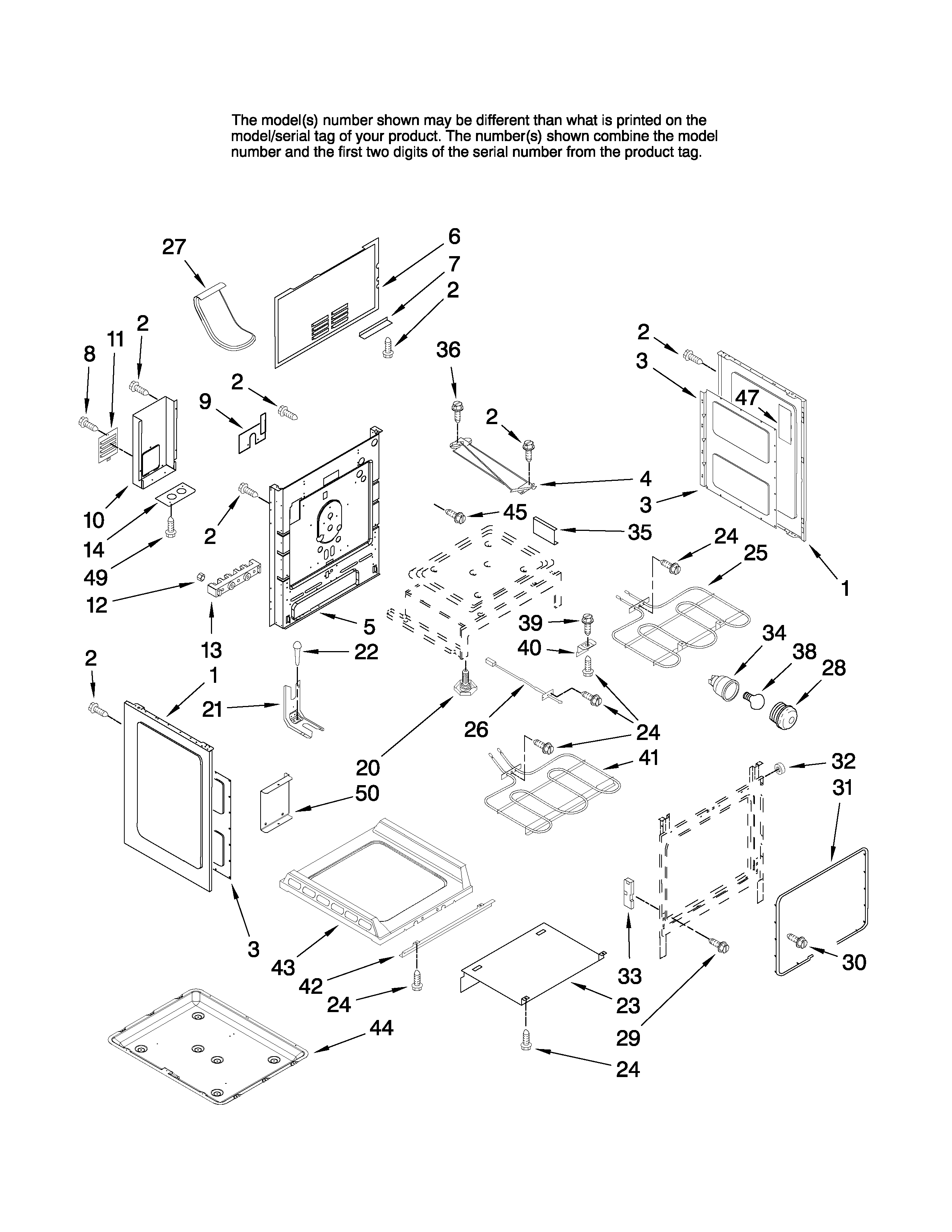Maytag MER5765RCB1 chassis parts diagram