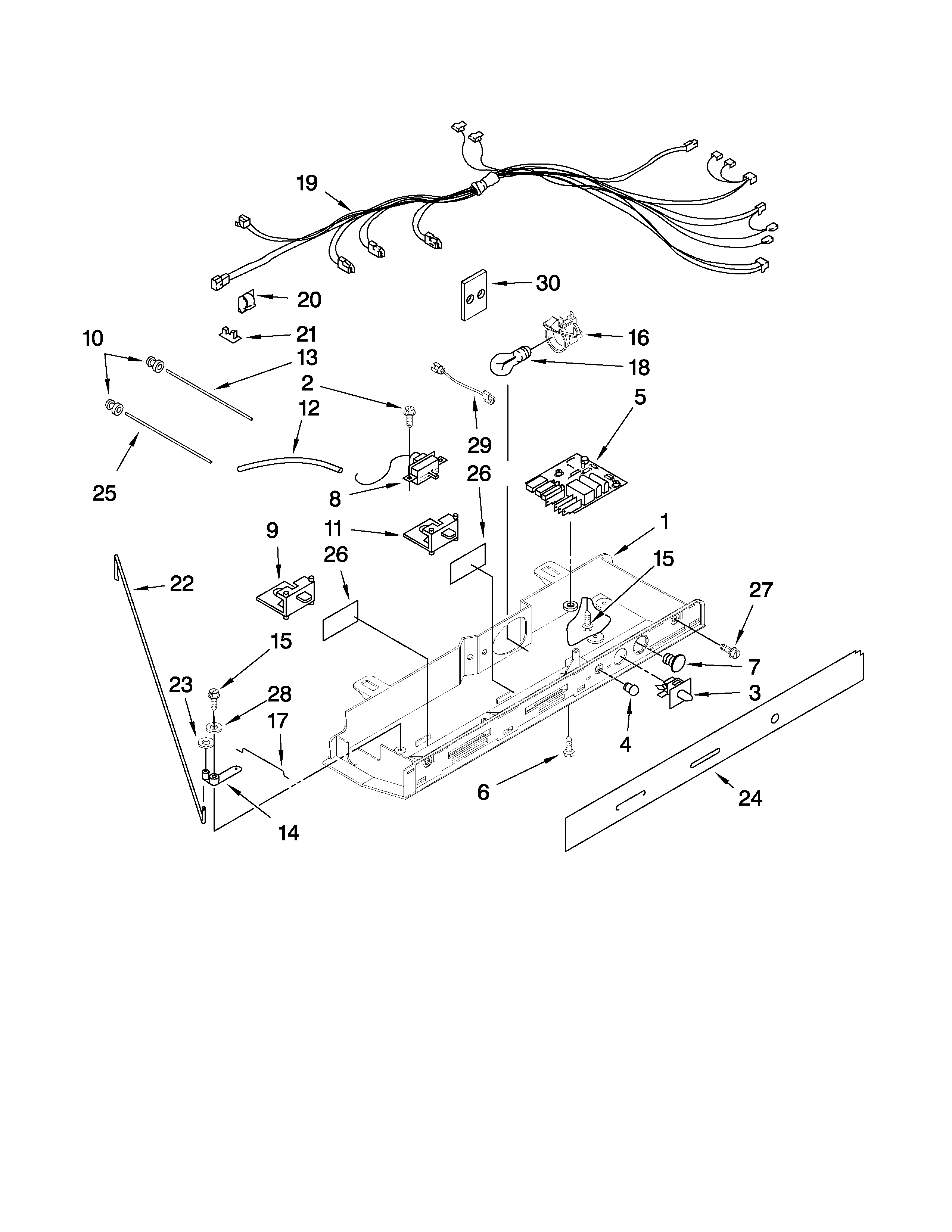 Whirlpool ED5HVAXVL01 control parts diagram