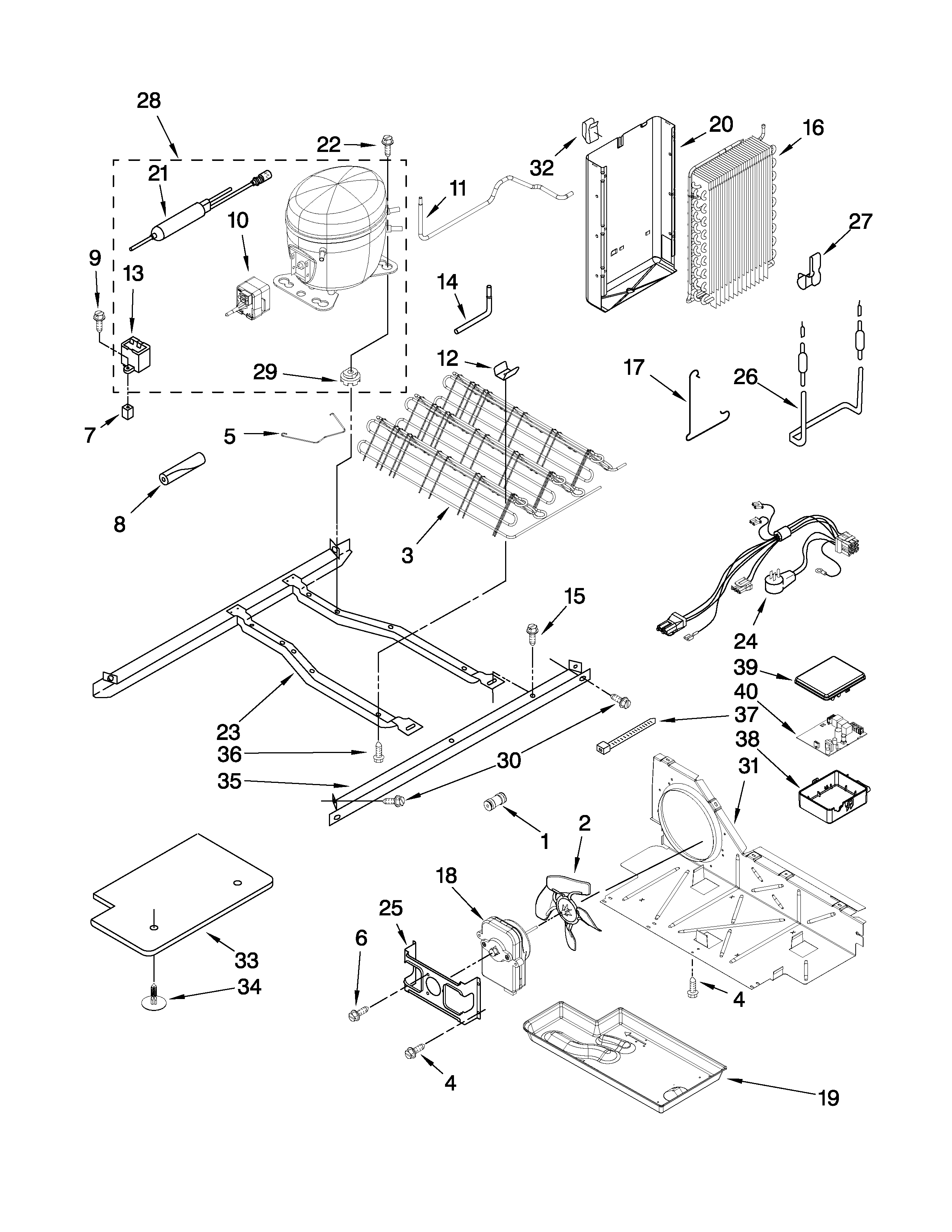 KitchenAid KSRV22FVBL01 unit parts diagram