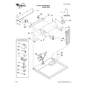 Whirlpool 7MWG66800WQ0 top and console parts diagram