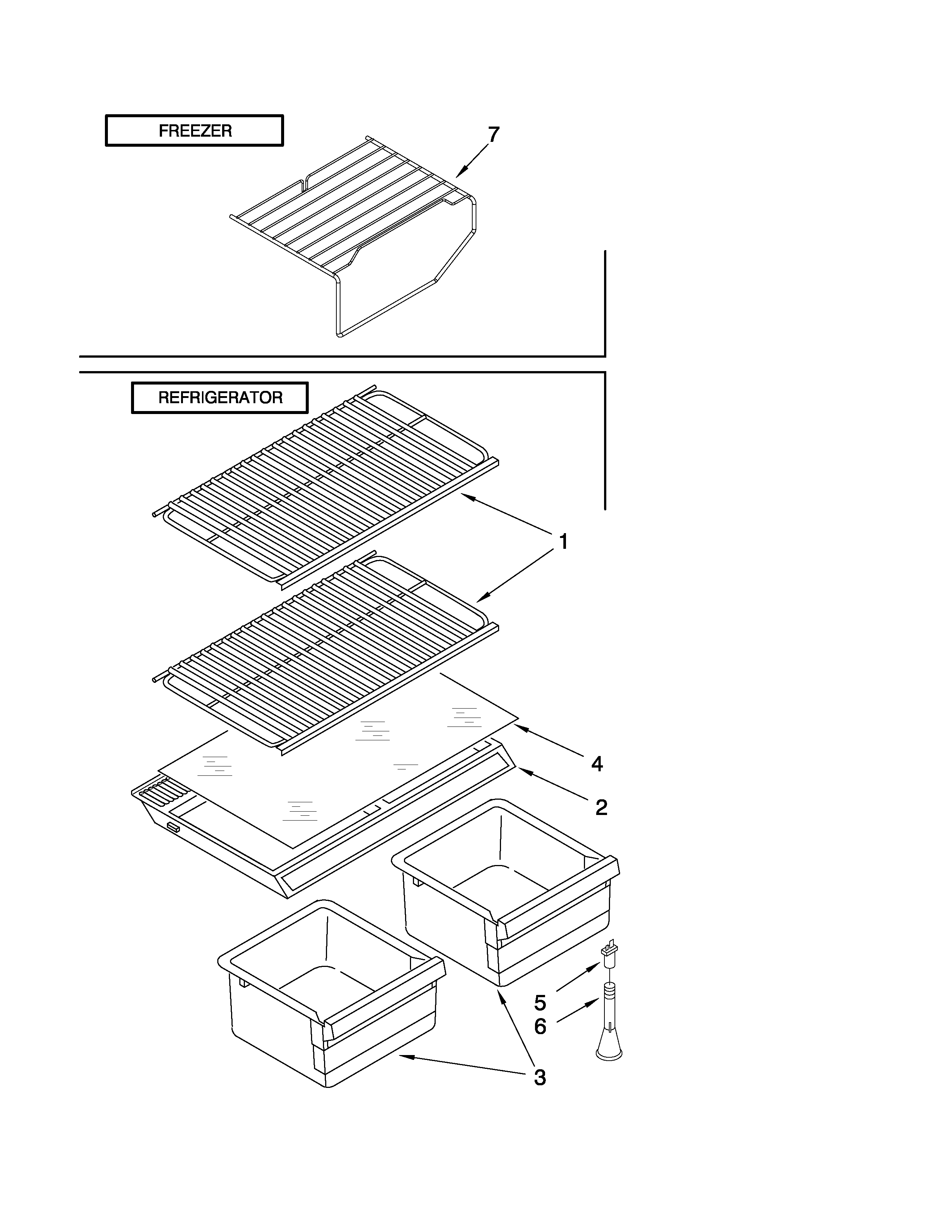 Whirlpool W8TXNWFWQ00 shelf parts diagram