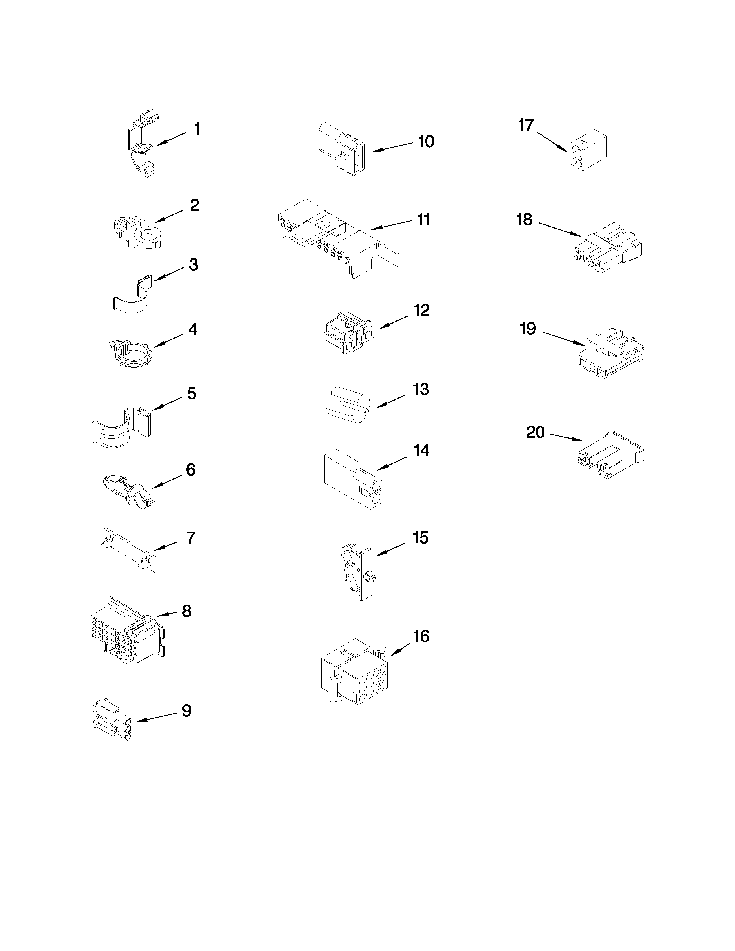 Whirlpool WTW5100VQ2 wiring harness parts diagram